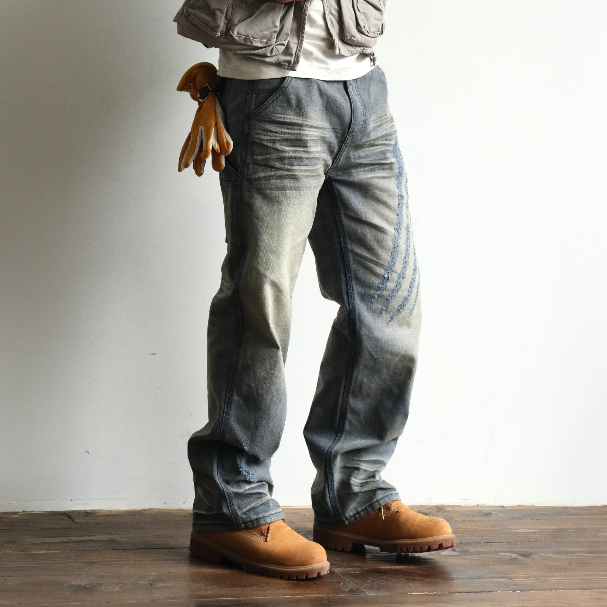 NEIGBORL Retro Distressed Washed Cargo Pants, premium urban and streetwear designers apparel on PROJECTISR.com, NEIGBORL