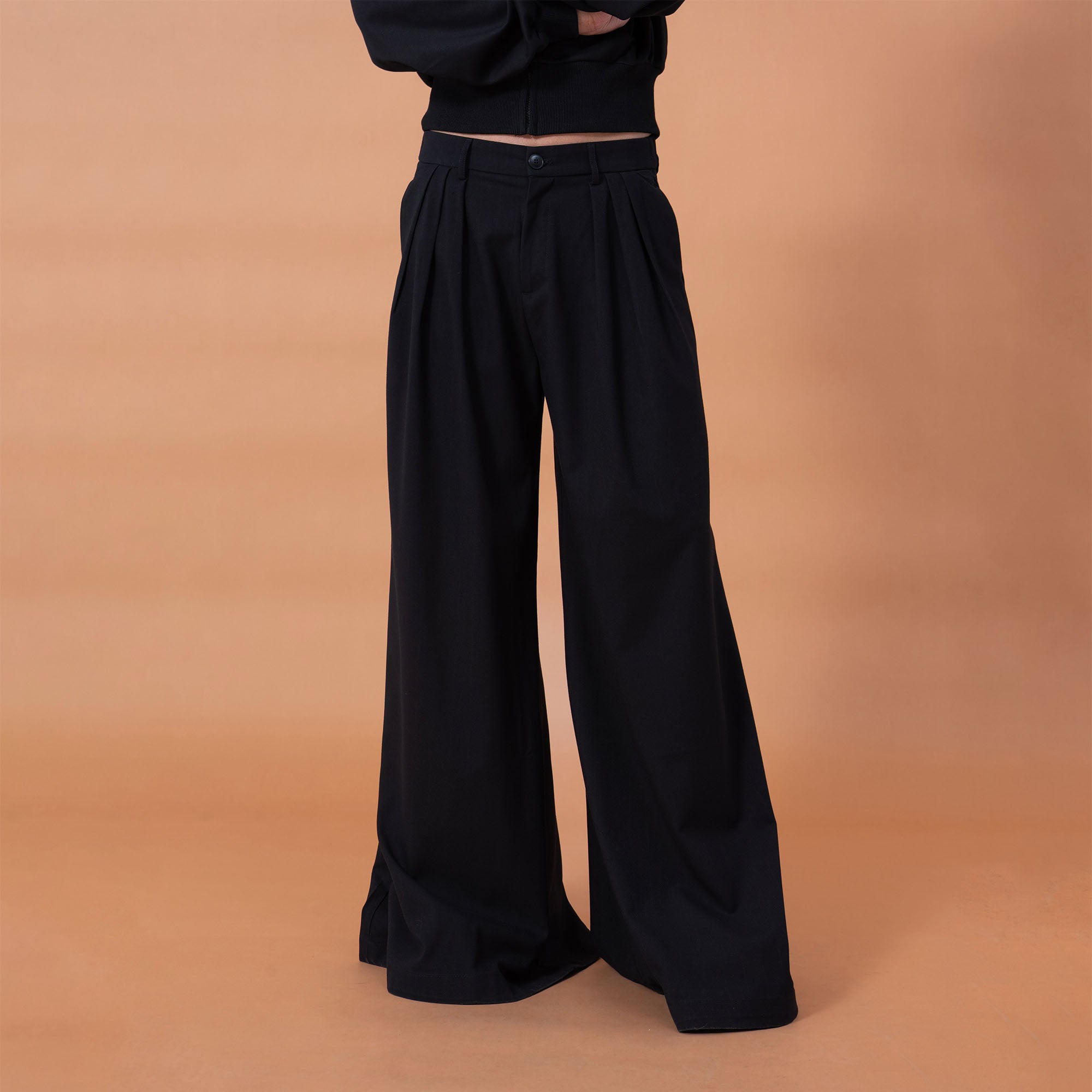 CLP Pleated Draped Wide-Leg Trousers, premium urban and streetwear designers apparel on PROJECTISR.com, CLP