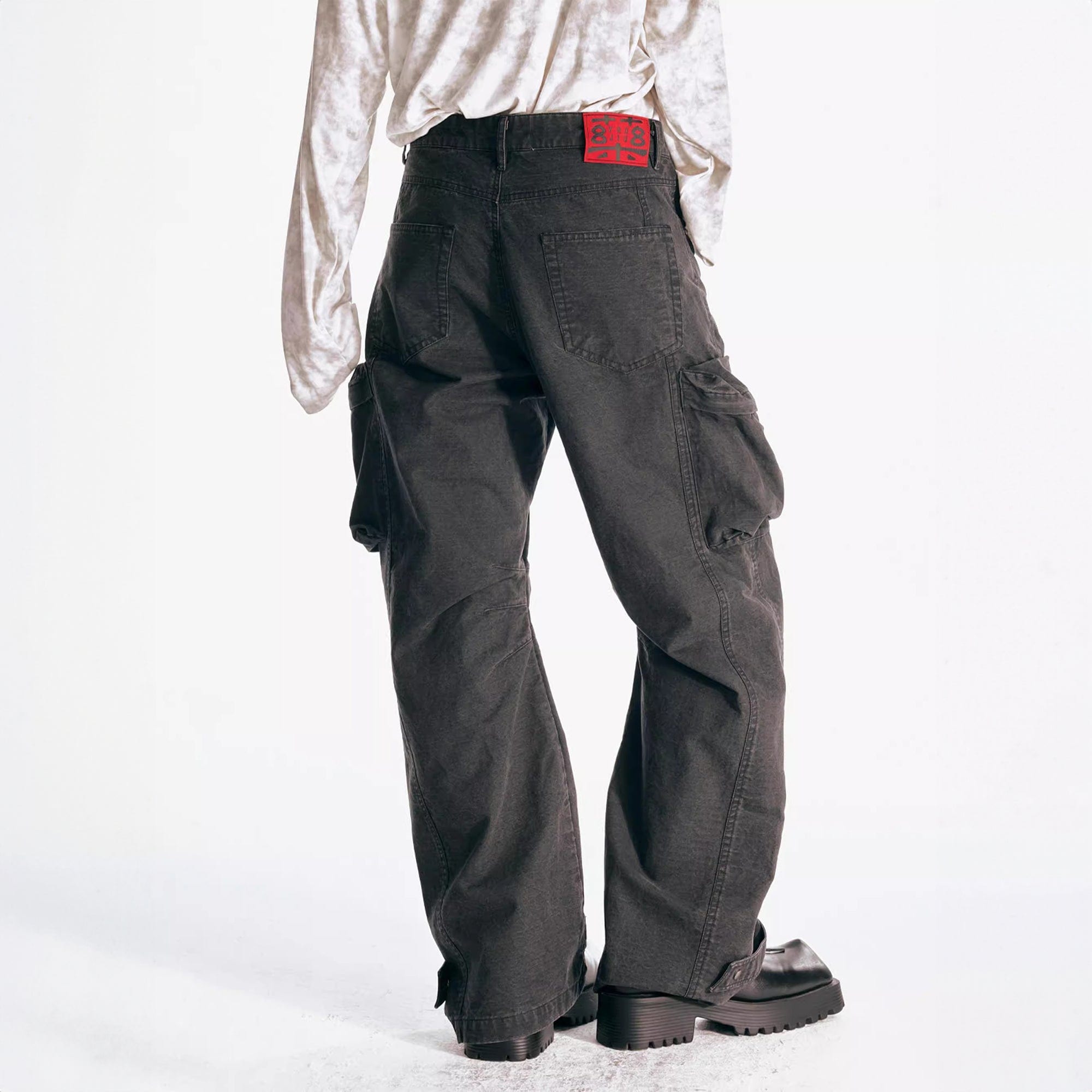 1997 POSTOFFICE Turquoise Big-Pocket Cargo Pants, premium urban and streetwear designers apparel on PROJECTISR.com, 1997 POSTOFFICE