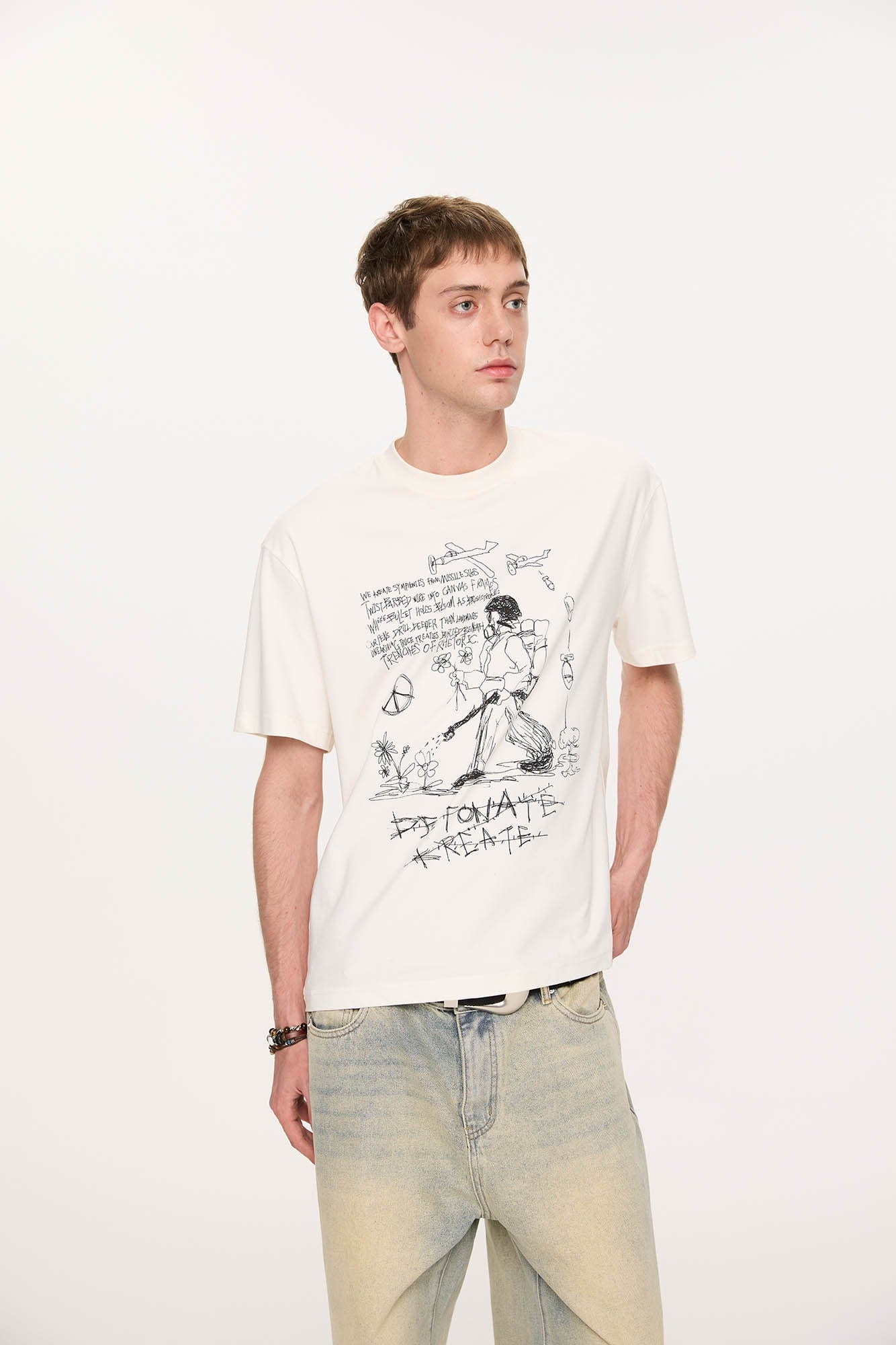 KREATE Anti-War Graphic Sorona T-Shirt