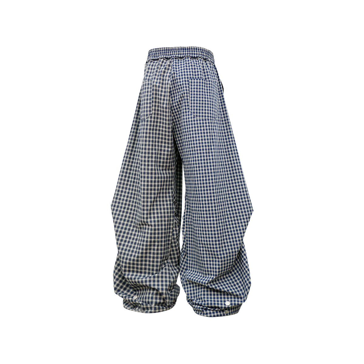 RELABEL Gingham Draped Drawstring Oversized Cargo, premium urban and streetwear designers apparel on PROJECTISR.com, RELABEL