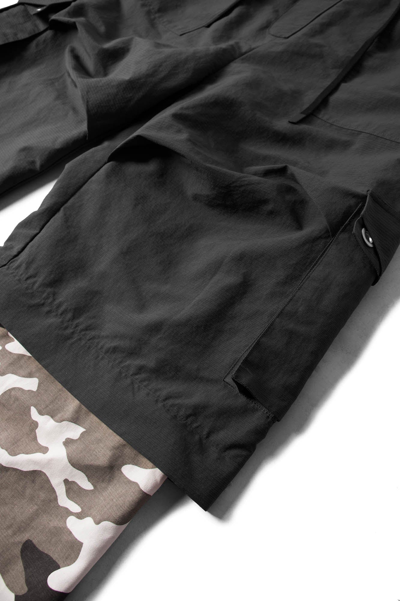 RELABEL Multi-Way Convertible Camo-Leg Cargo Pants, premium urban and streetwear designers apparel on PROJECTISR.com, RELABEL