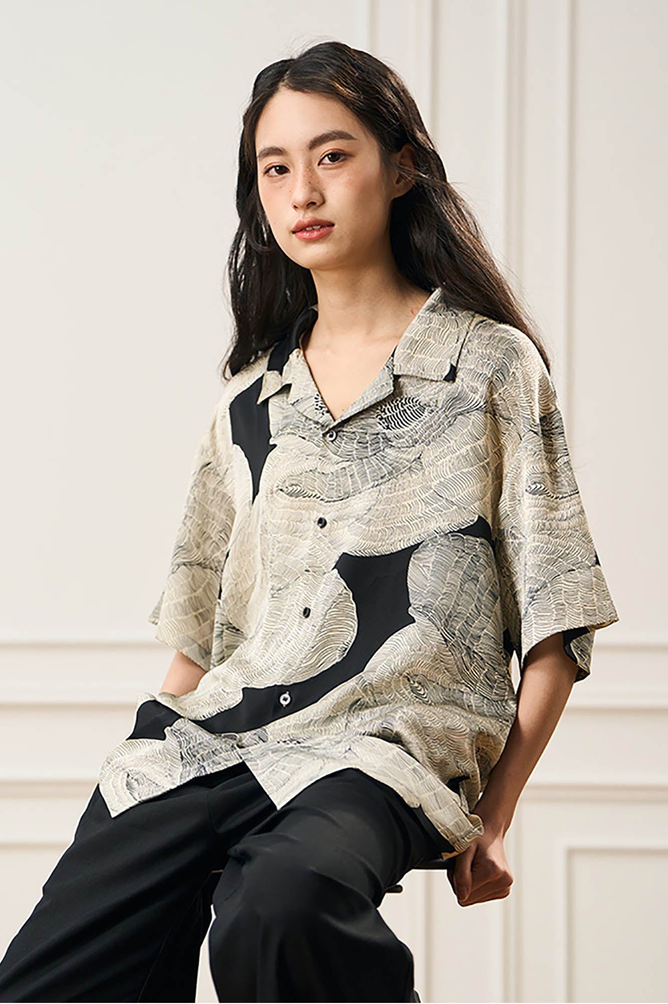 EPIC POETRY Etched Petal Cuban Half Shirt, premium urban and streetwear designers apparel on PROJECTISR.com, EPIC POETRY