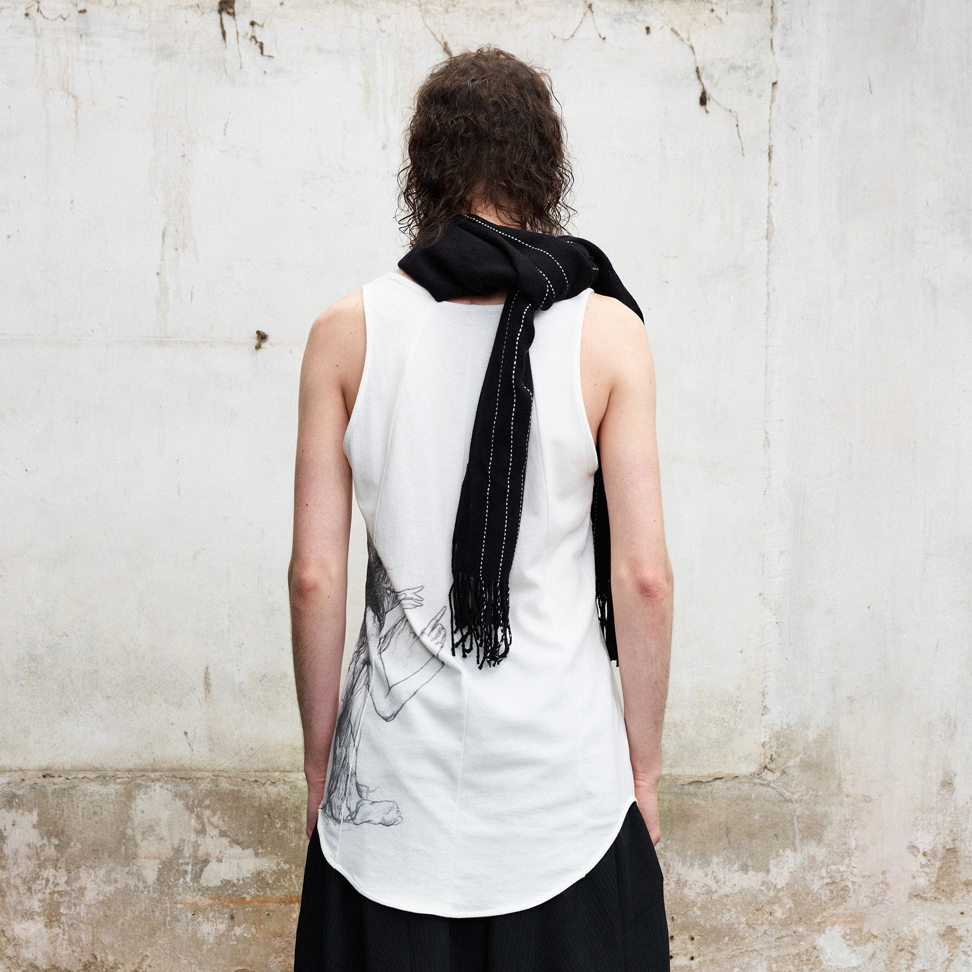 ILNya Nieternite Nifutur Spliced Graphic Tank Top, premium urban and streetwear designers apparel on PROJECTISR.com, ILNya Nieternite Nifutur