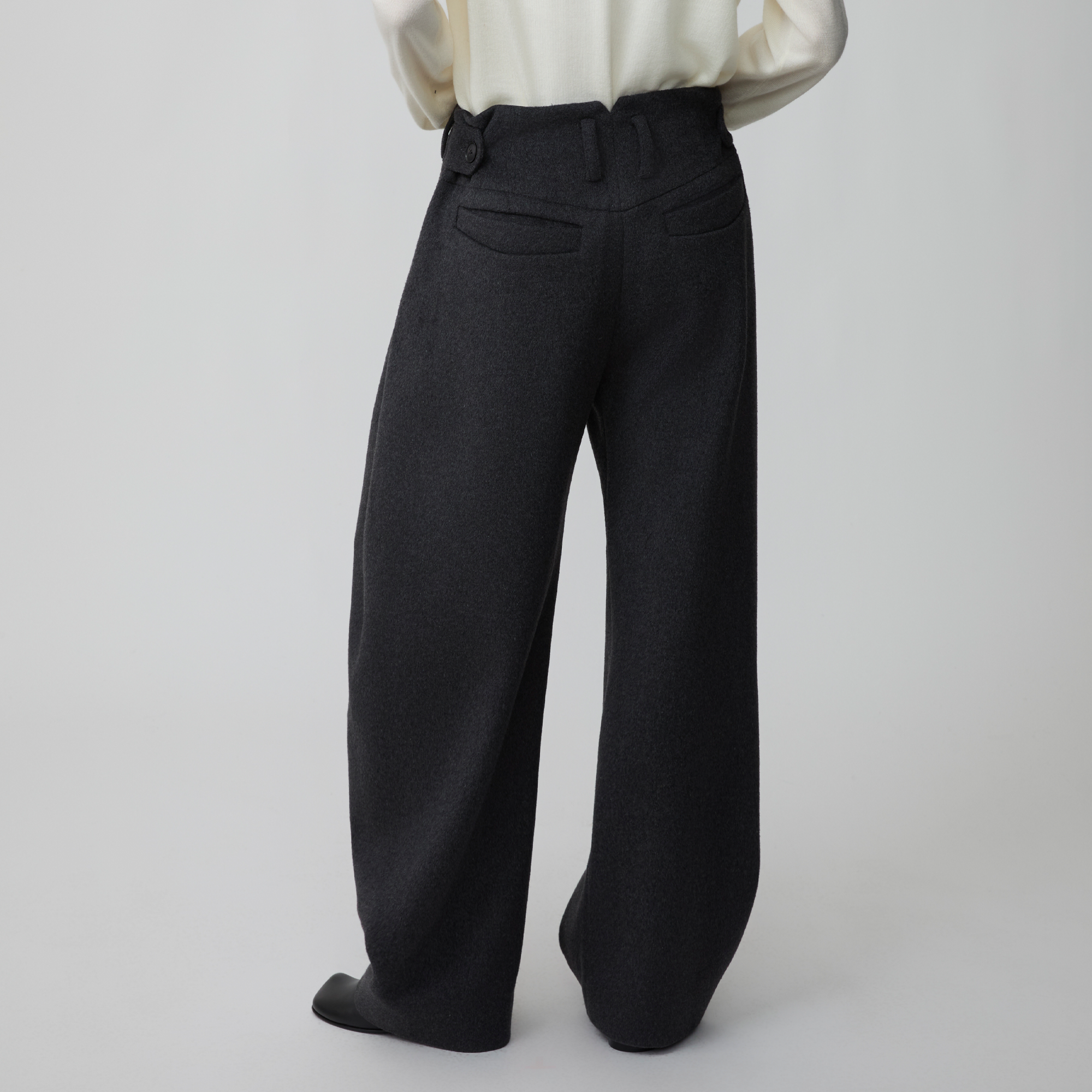 OPICLOTH Essential Wool-Blend Barrel Pants, premium urban and streetwear designers apparel on PROJECTISR.com, OPICLOTH