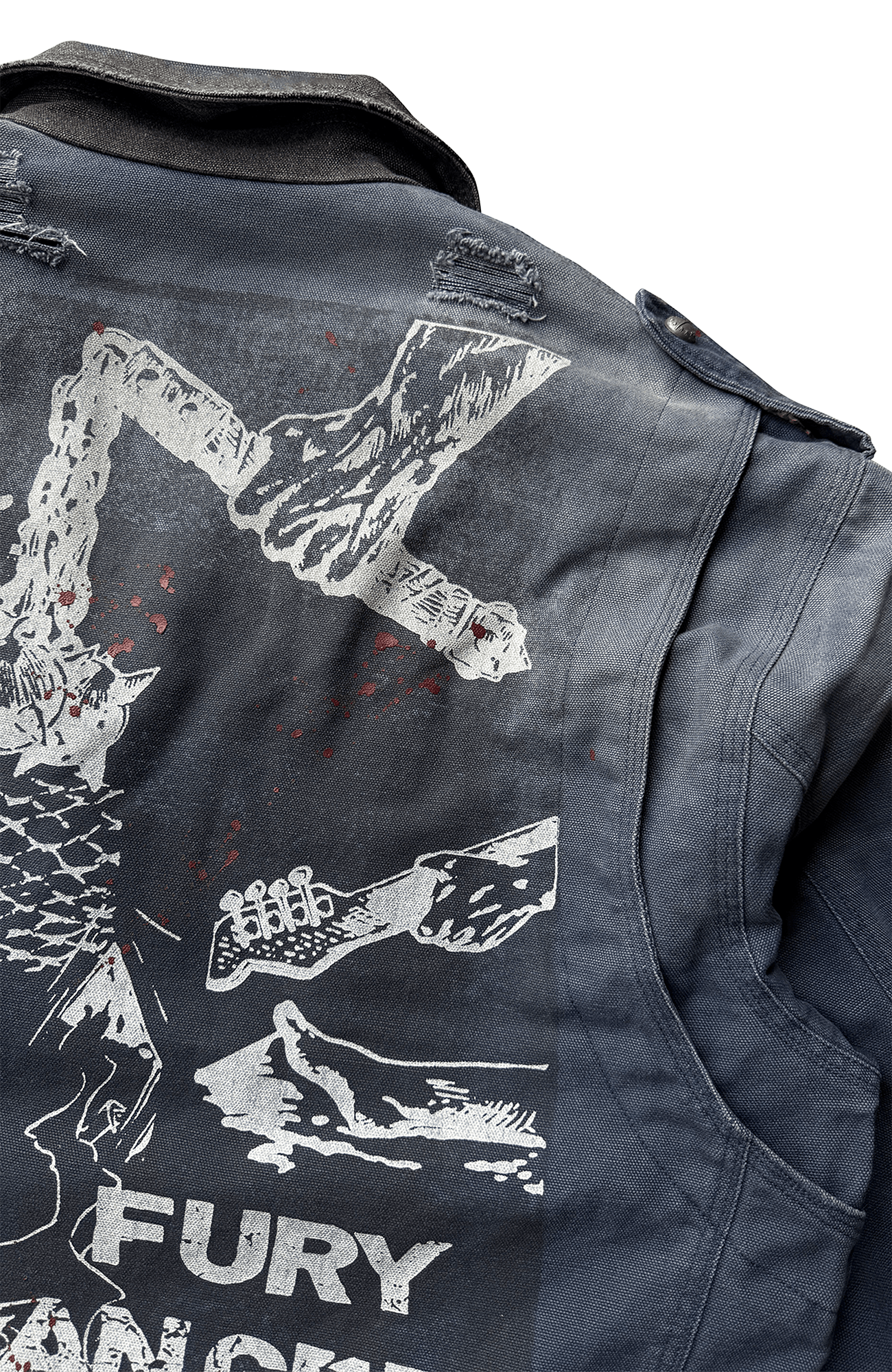 TECNINEGROUP Distressed Grunge Denim Jacket