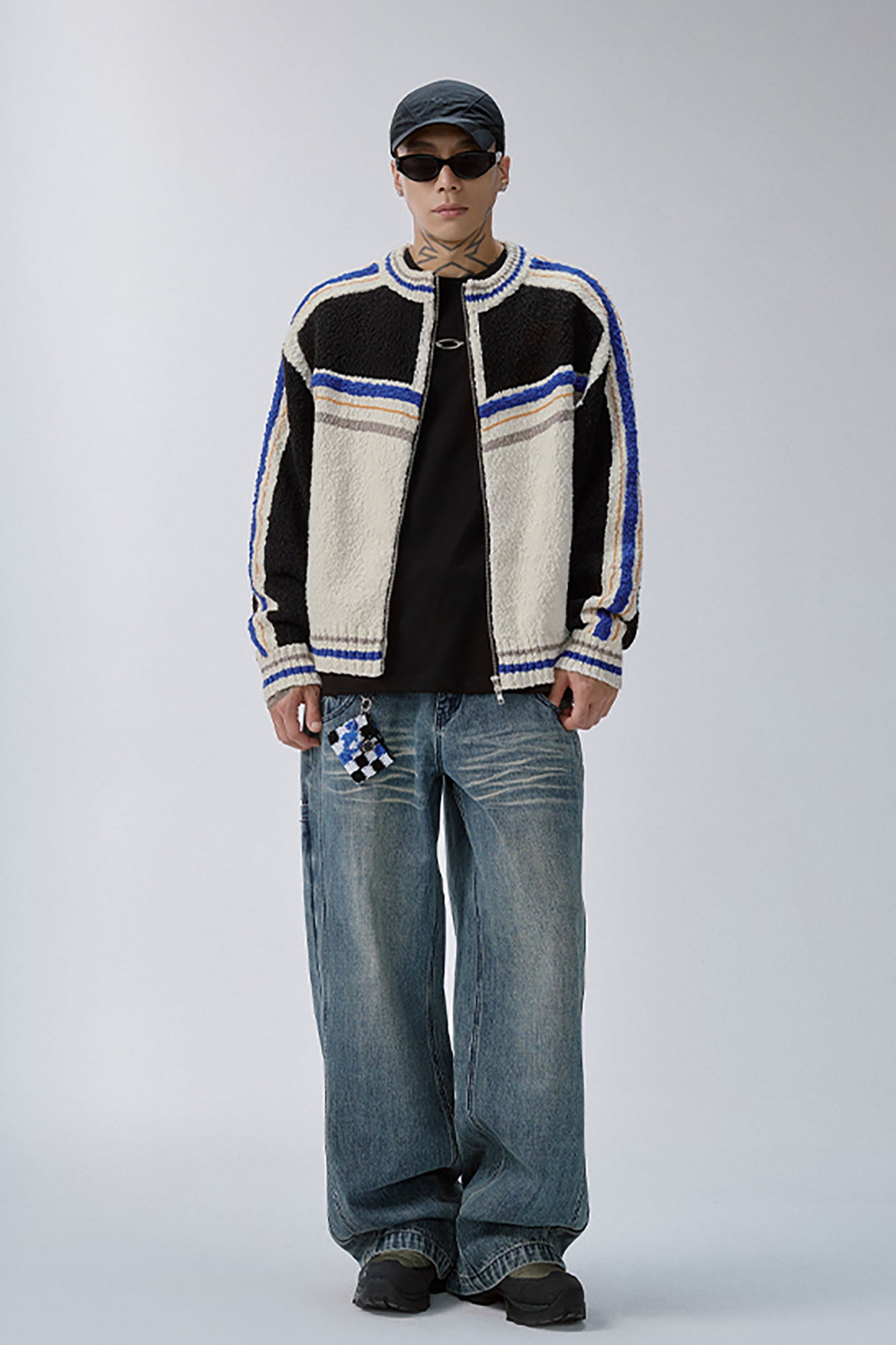 F2CE Double Waistband Washed Wide-Leg Jeans, premium urban and streetwear designers apparel on PROJECTISR.com, F2CE