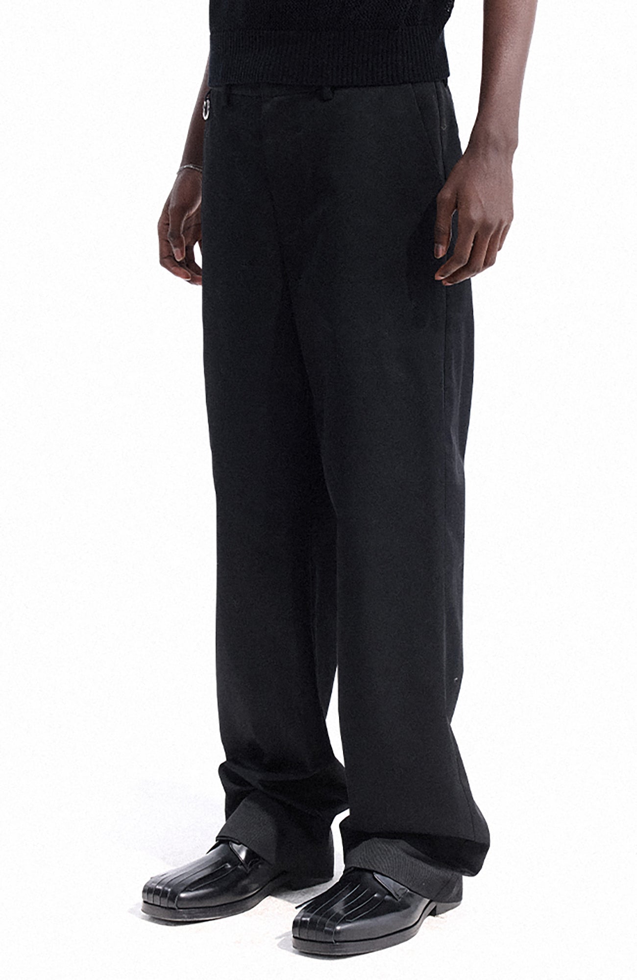 DREAM BAND Ring Detail Wide-Leg Trousers