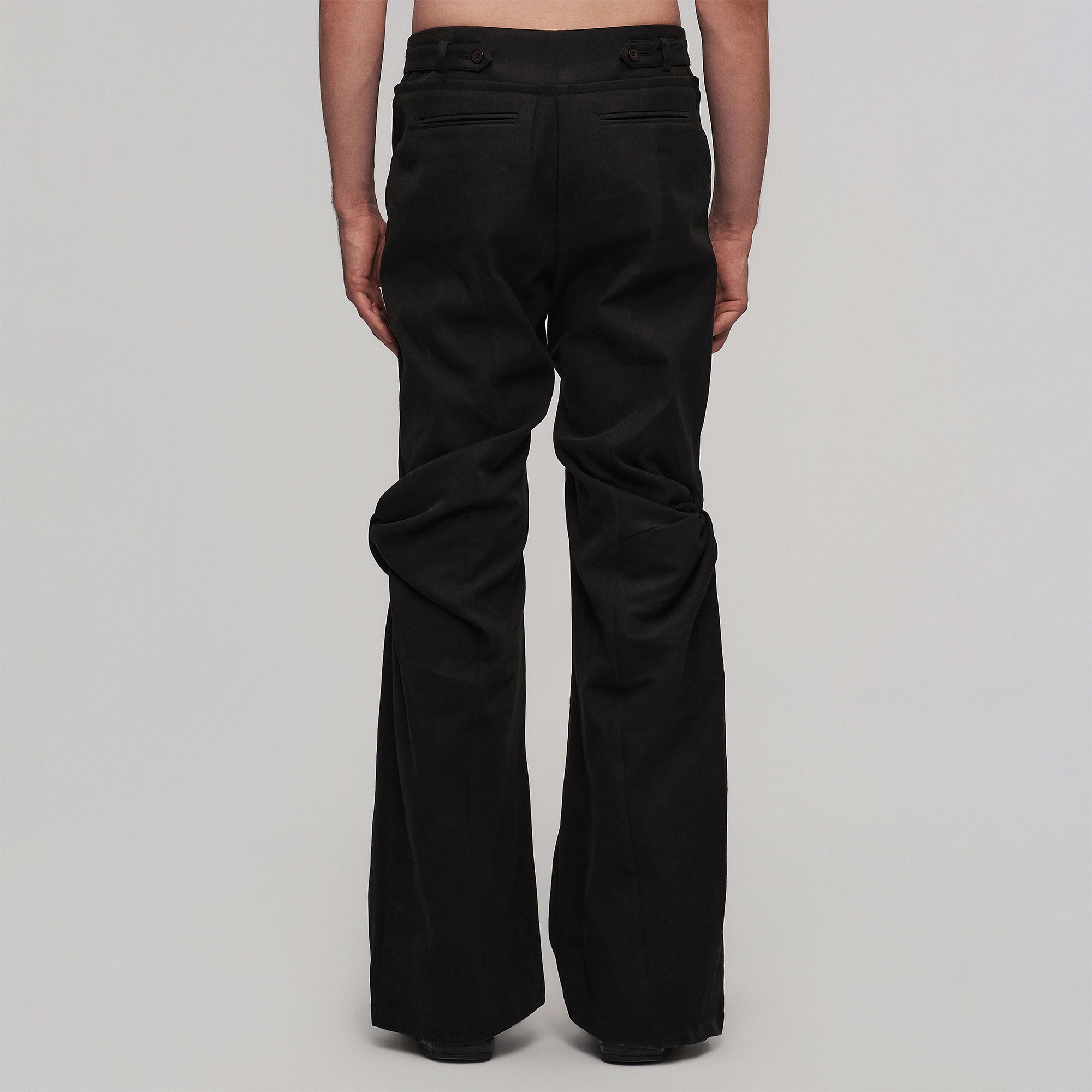 ILNya Nieternite Nifutur Twist-Knee Flared Trousers, premium urban and streetwear designers apparel on PROJECTISR.com, ILNya Nieternite Nifutur