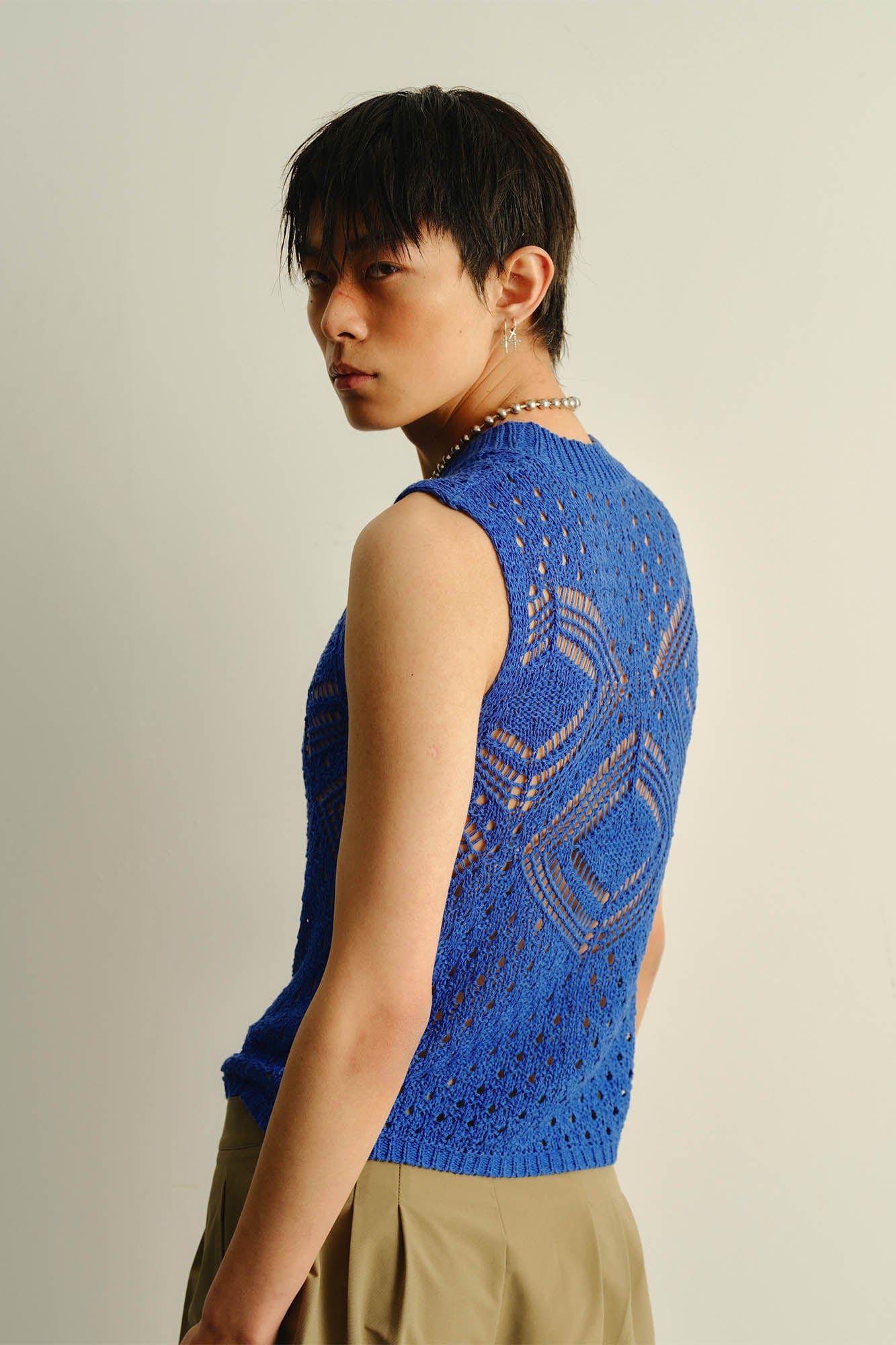 KADAKADA Geometric Crochet Vest, premium urban and streetwear designers apparel on PROJECTISR.com, KADAKADA