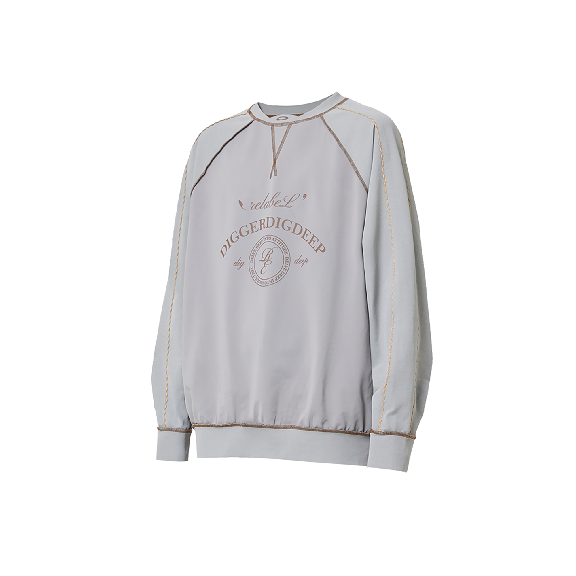 RELABEL Contrast Stitch Graphic Long-Sleeve Tee