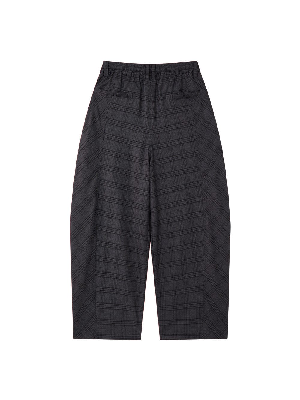 OPICLOTH Retro Paneled Plaid Drawstring Oversized Pants, premium urban and streetwear designers apparel on PROJECTISR.com, OPICLOTH