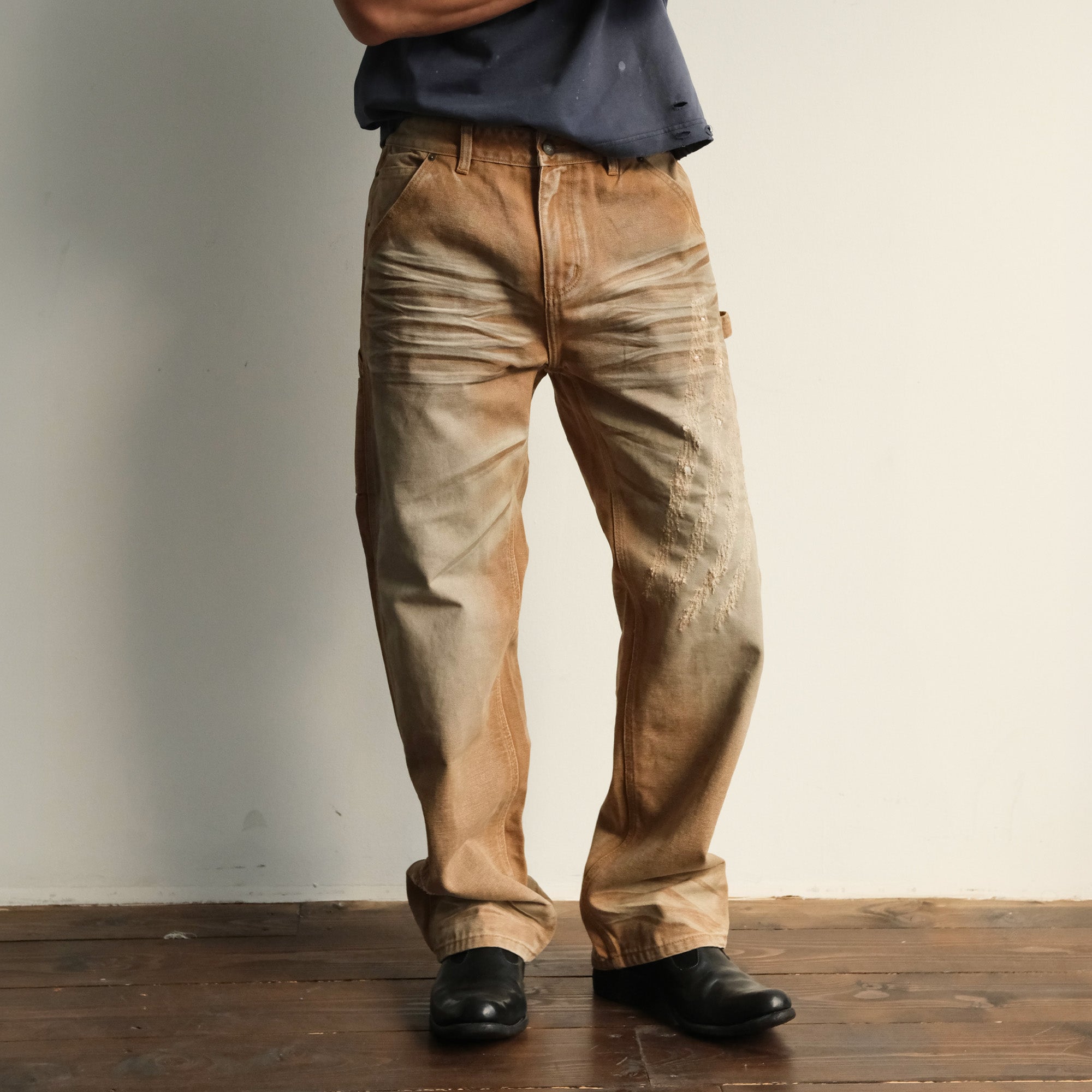 NEIGBORL Retro Distressed Washed Cargo Pants, premium urban and streetwear designers apparel on PROJECTISR.com, NEIGBORL