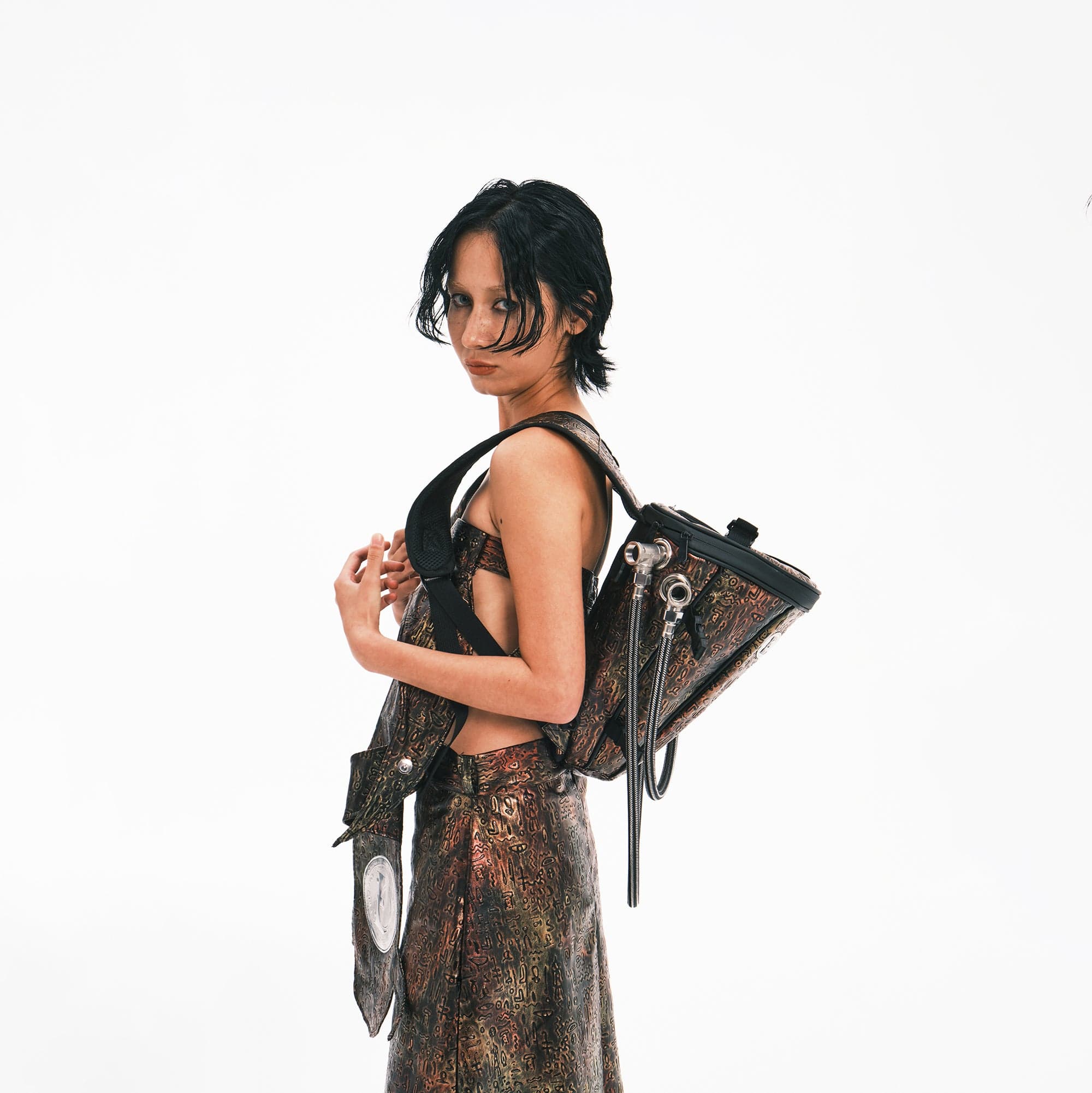 EMBRYO Retro Oracle Pipe Backpack, premium urban and streetwear designers apparel on PROJECTISR.com, EMBRYO