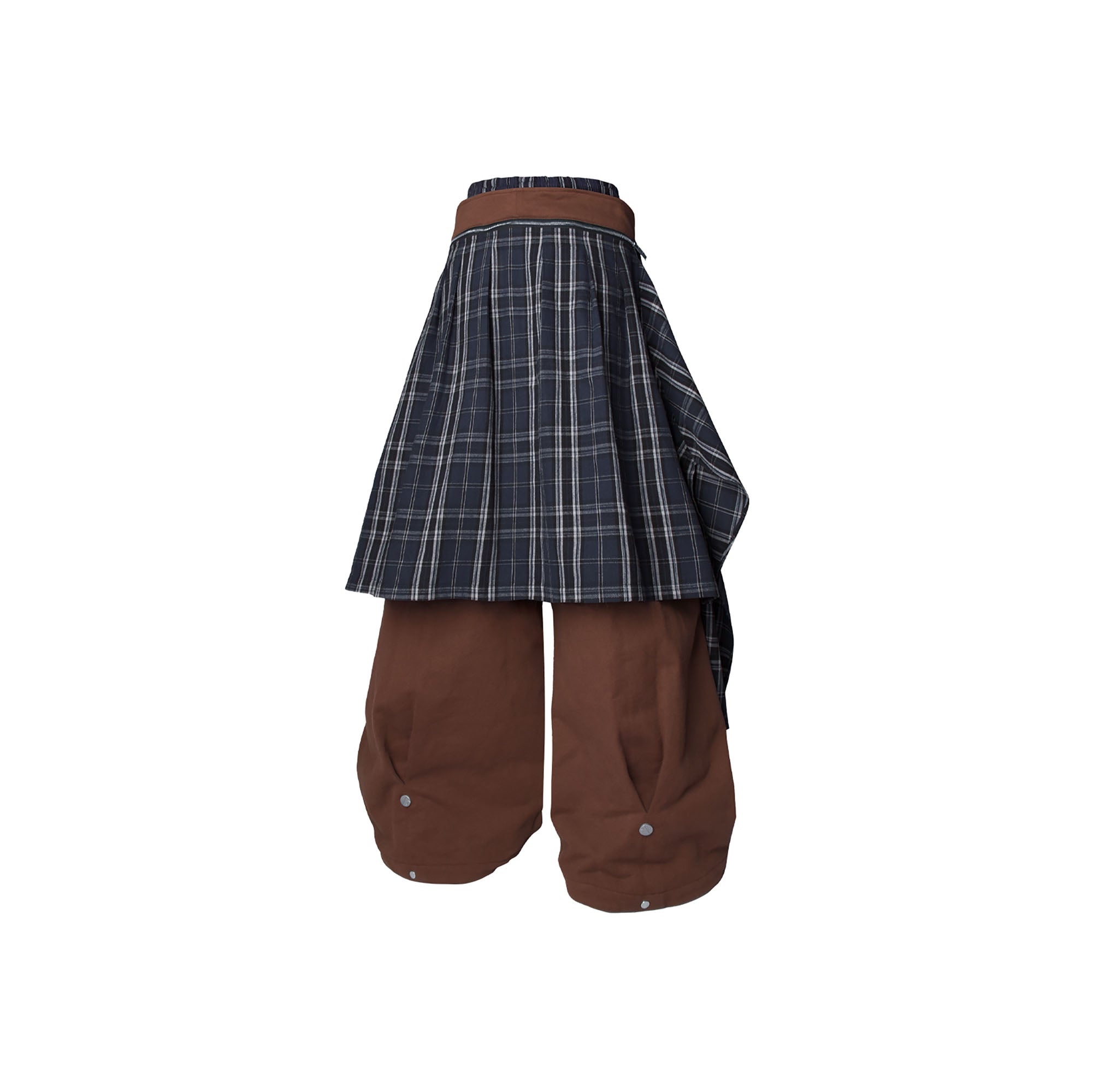 RELABEL Double Waistband Detachable Back Flap Oversized Sweatpants Brown