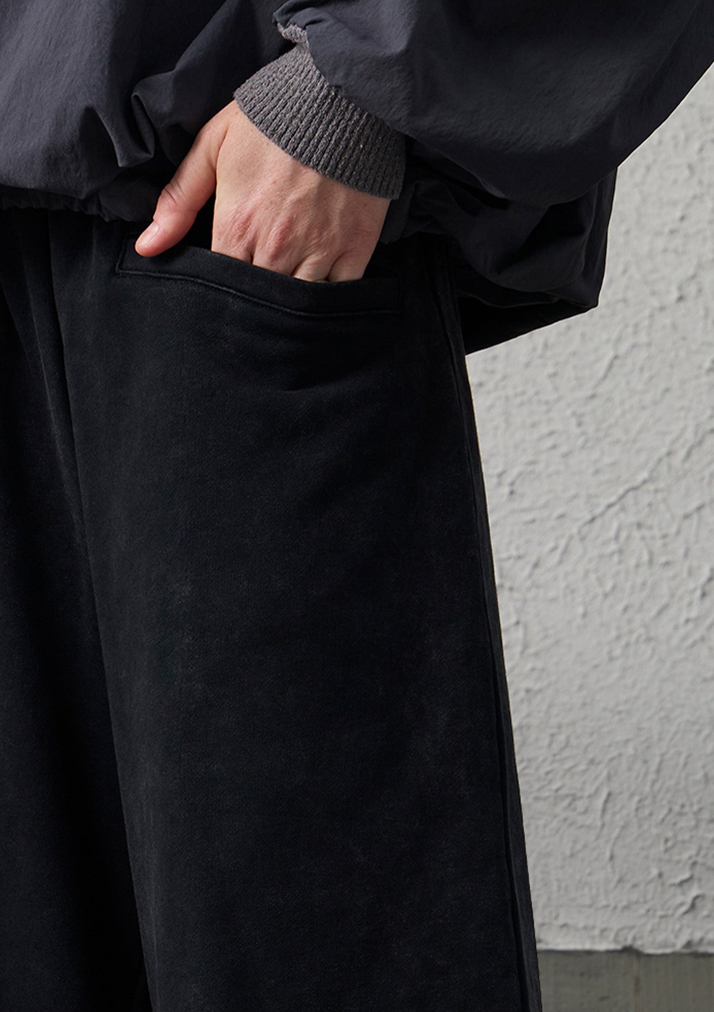 ORGANIC EMOTION Waxed-Wash Oversized Curved Pants, premium urban and streetwear designers apparel on PROJECTISR.com, ORGANIC EMOTION
