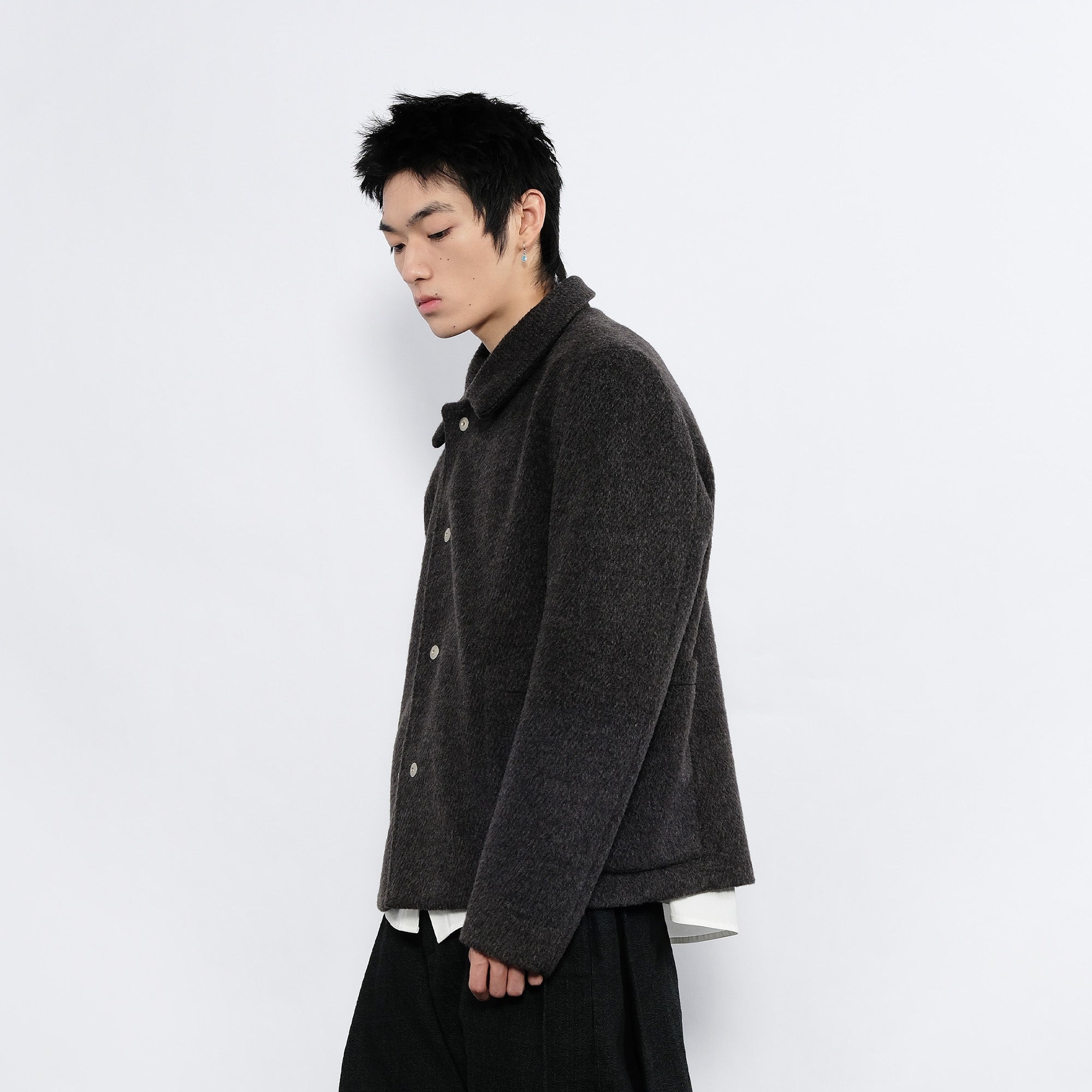 7440 37 1 Flap Pockets Wool-Blend Jacket, premium urban and streetwear designers apparel on PROJECTISR.com, 7440 37 1