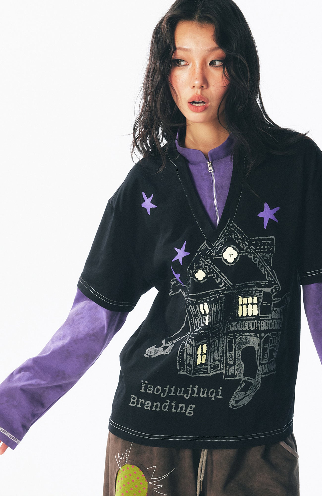1997 POSTOFFICE Retro Layered Long-Sleeve Tee, premium urban and streetwear designers apparel on PROJECTISR.com, 1997 POSTOFFICE