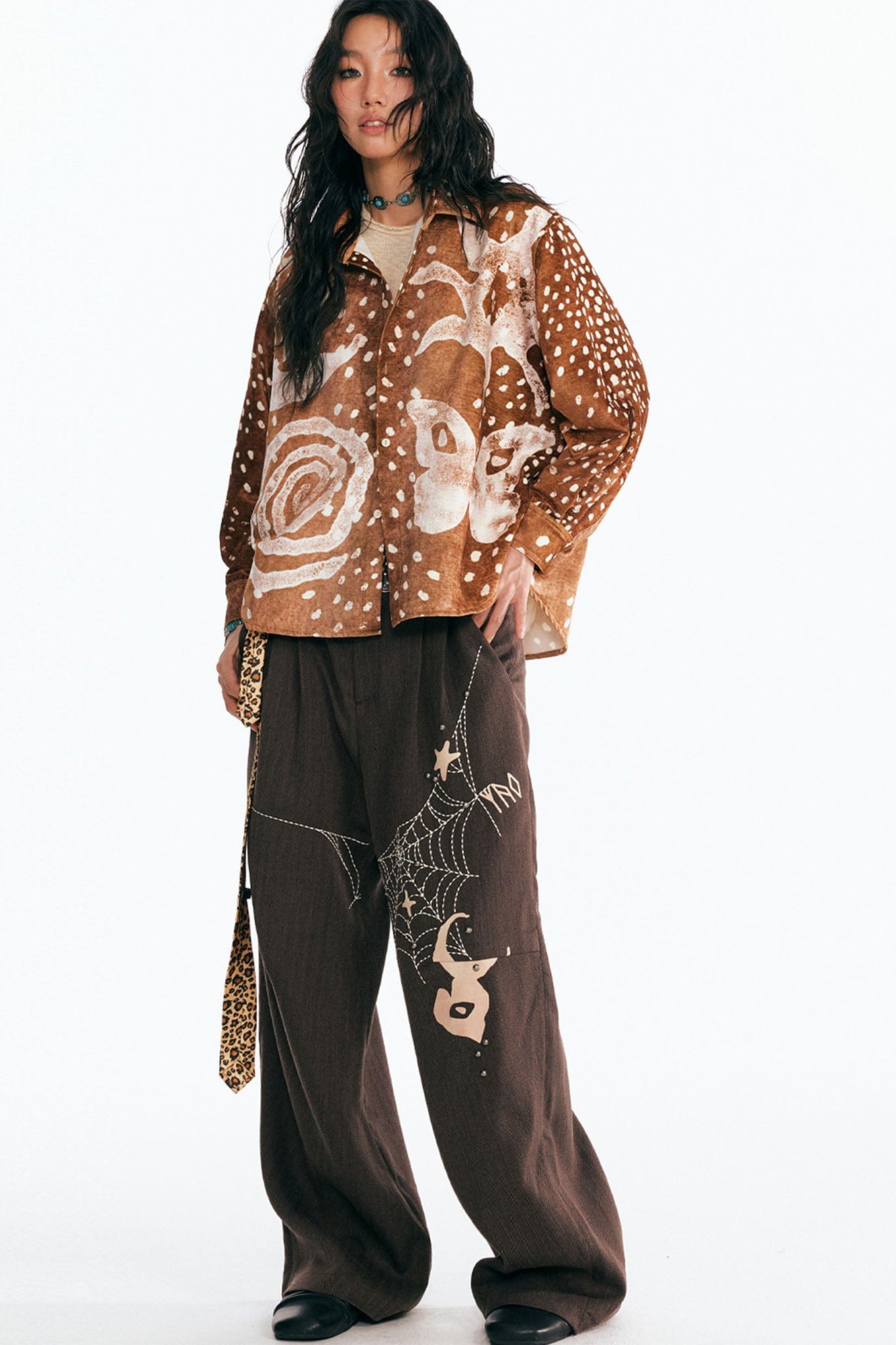 1997 POSTOFFICE Starlit Deer Suede Shirt, premium urban and streetwear designers apparel on PROJECTISR.com, 1997 POSTOFFICE