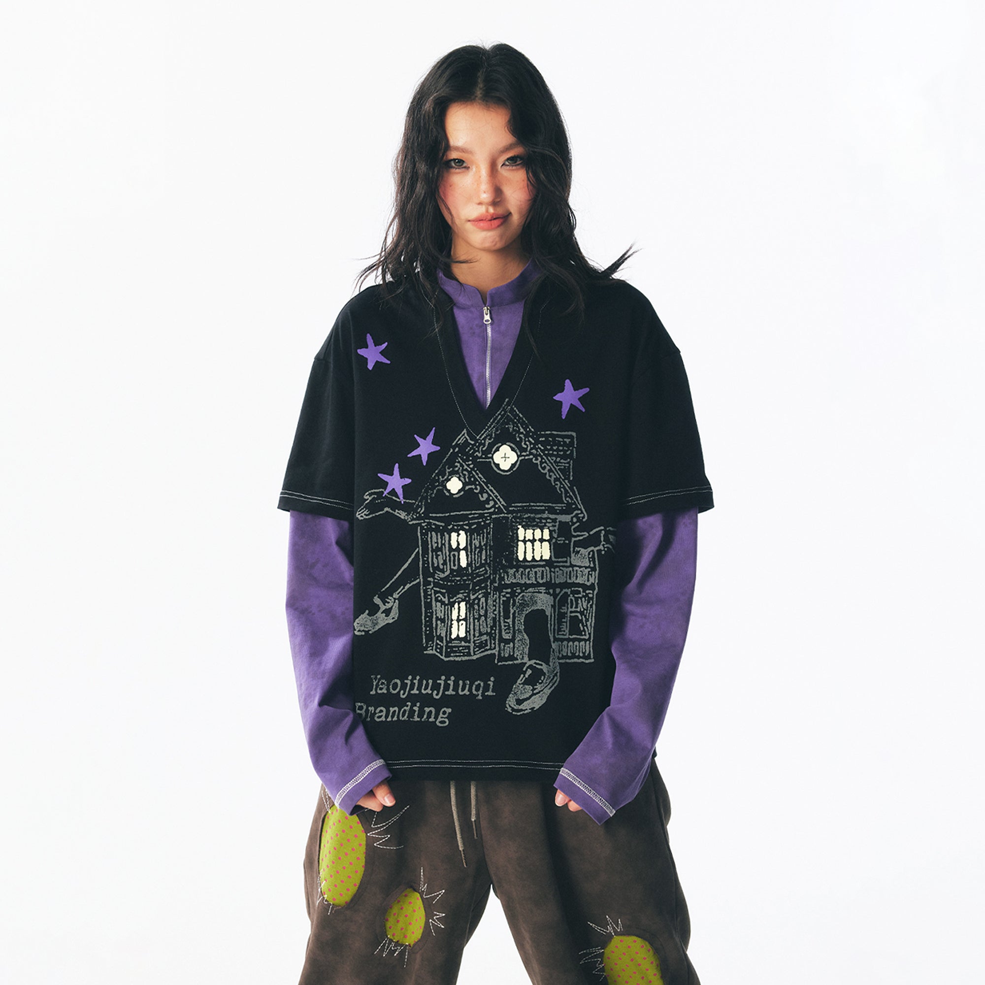 1997 POSTOFFICE Retro Layered Long-Sleeve Tee, premium urban and streetwear designers apparel on PROJECTISR.com, 1997 POSTOFFICE