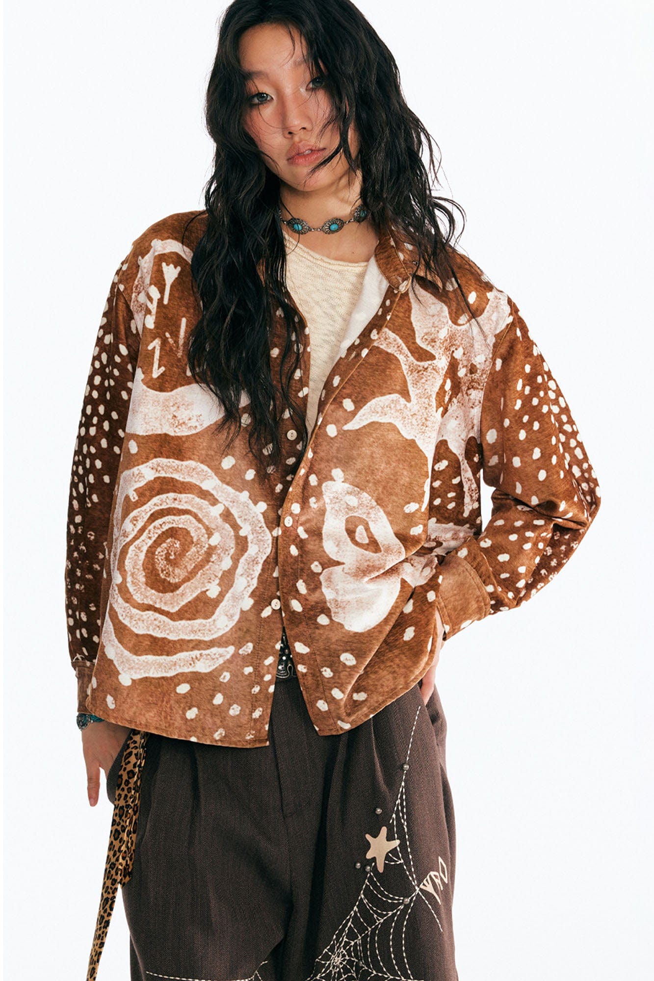 1997 POSTOFFICE Starlit Deer Suede Shirt, premium urban and streetwear designers apparel on PROJECTISR.com, 1997 POSTOFFICE