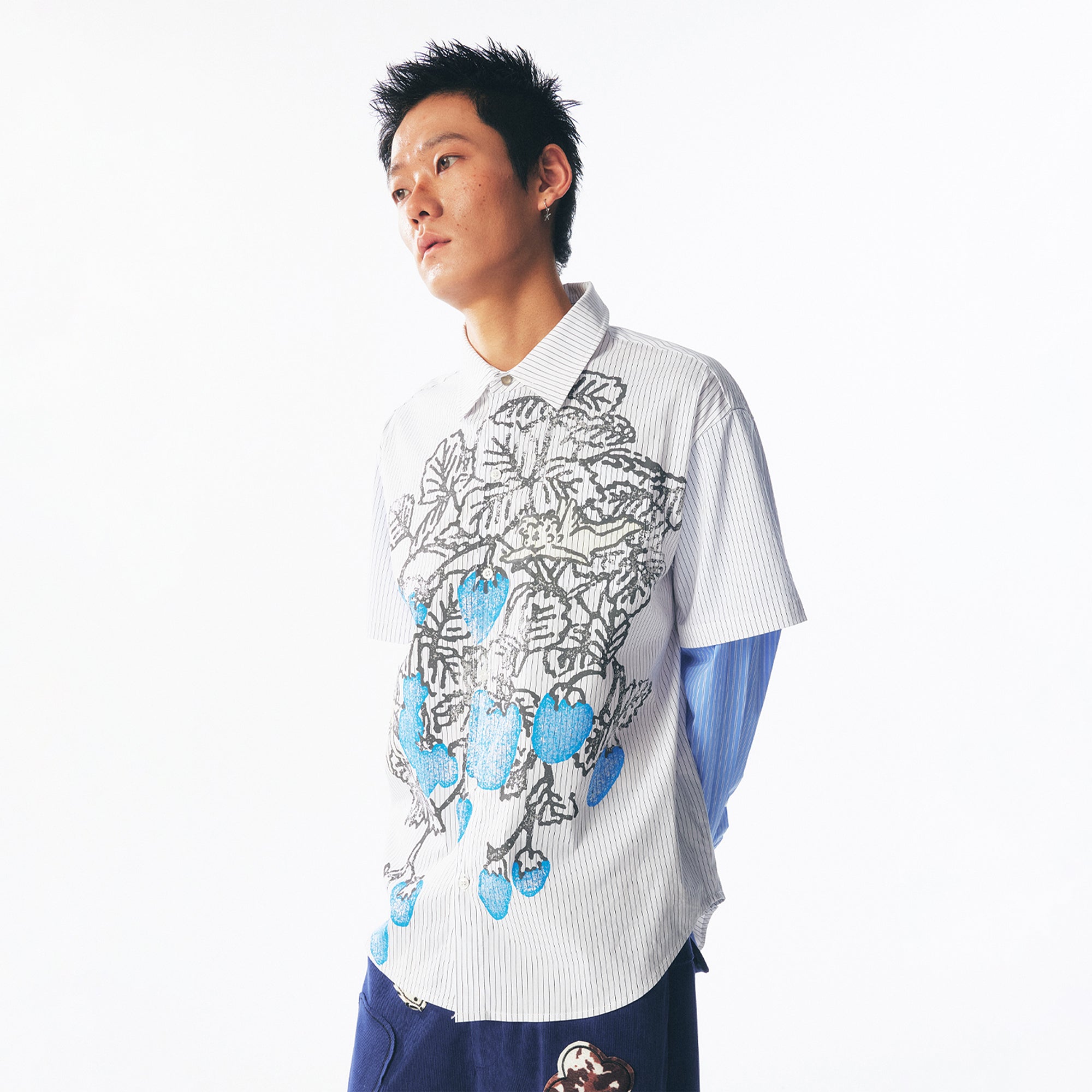 1997 POSTOFFICE Strawberry Graphic Layered Long-Sleeve Tee, premium urban and streetwear designers apparel on PROJECTISR.com, 1997 POSTOFFICE