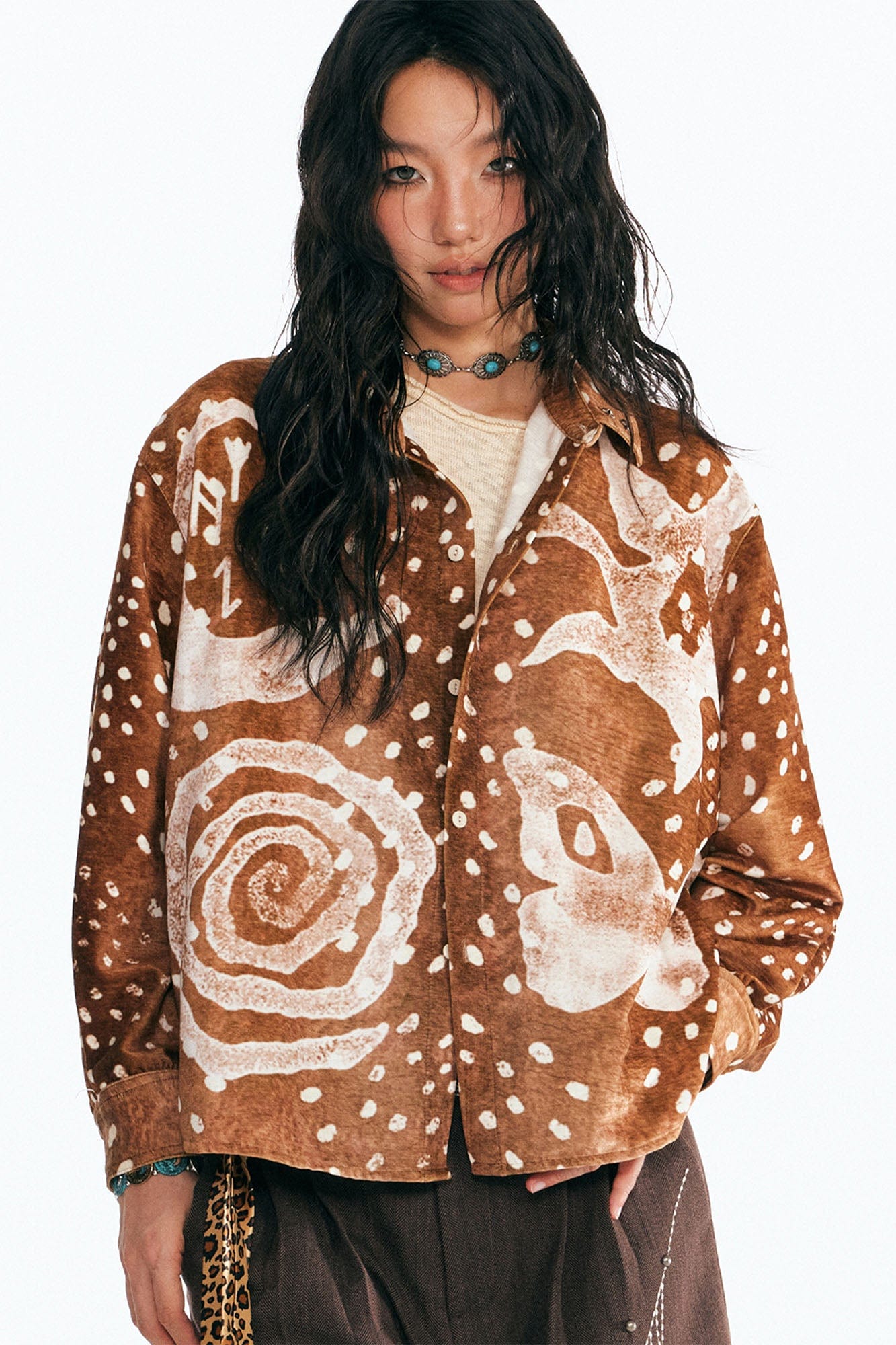 1997 POSTOFFICE Starlit Deer Suede Shirt, premium urban and streetwear designers apparel on PROJECTISR.com, 1997 POSTOFFICE