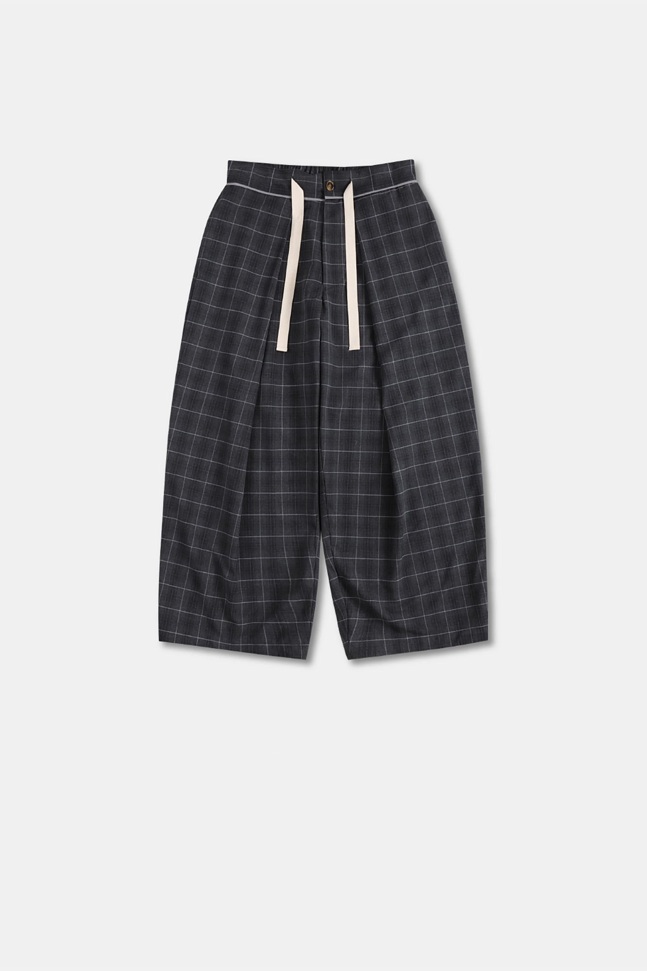 UNLIMITED MOTE Pleated Drawstring Wide-Leg Pants, premium urban and streetwear designers apparel on PROJECTISR.com, UNLIMITED MOTE