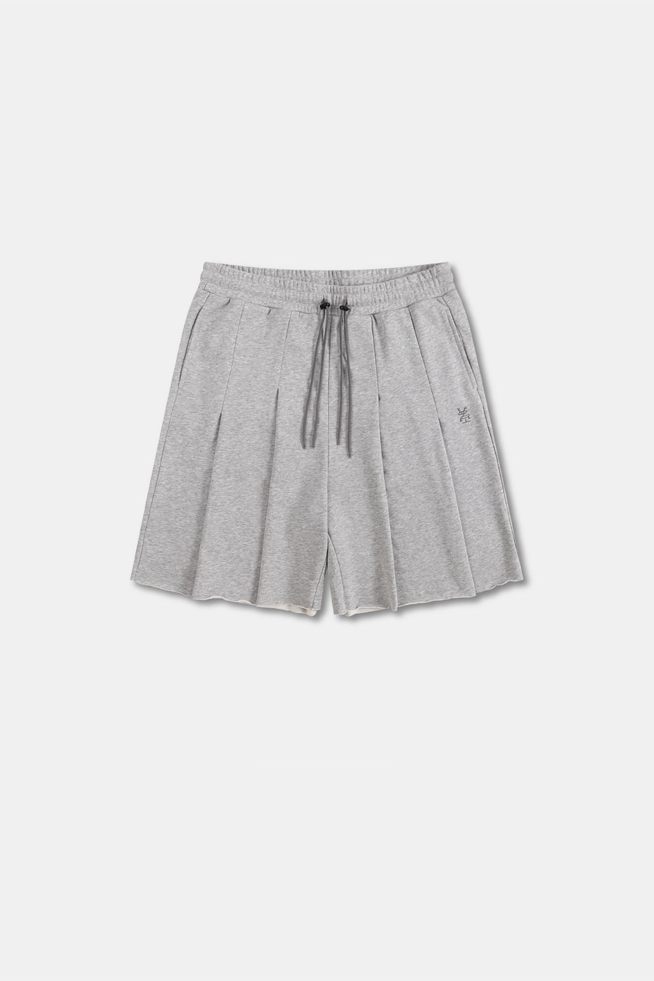 UNLIMITED MOTE Multi-Pleated Drawstring Raw-Hem Shorts, premium urban and streetwear designers apparel on PROJECTISR.com, UNLIMITED MOTE