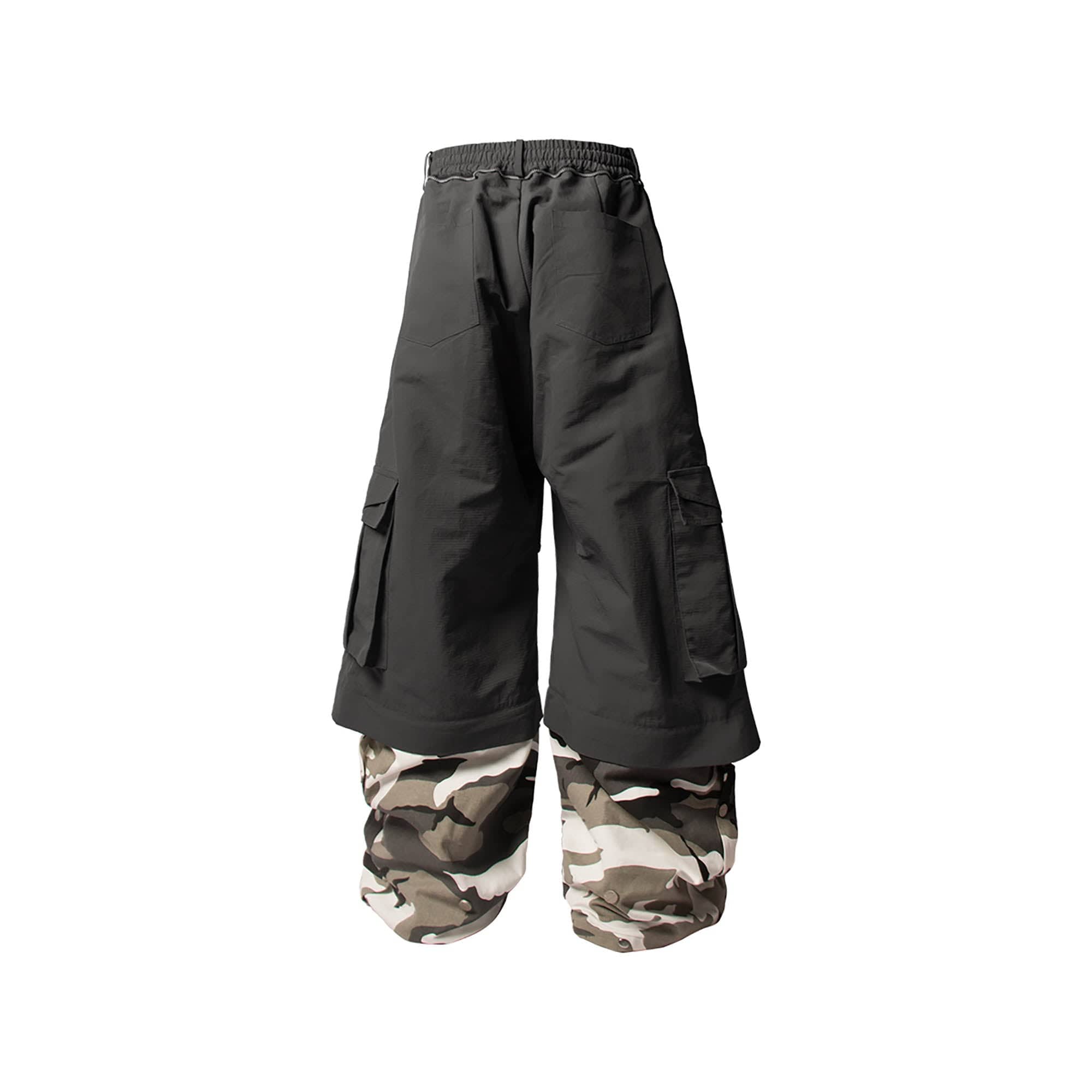 RELABEL Multi-Way Convertible Camo-Leg Cargo Pants, premium urban and streetwear designers apparel on PROJECTISR.com, RELABEL