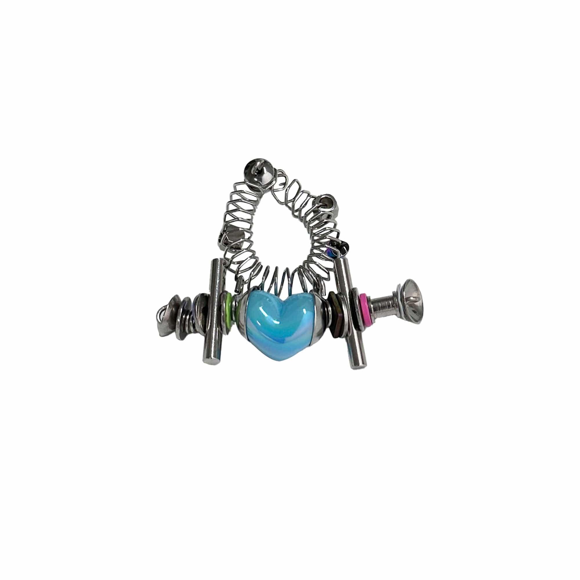 ILLUSORY Time Machine Neon Heart Spiral Coil Ring, premium urban and streetwear designers apparel on PROJECTISR.com, ILLUSORY