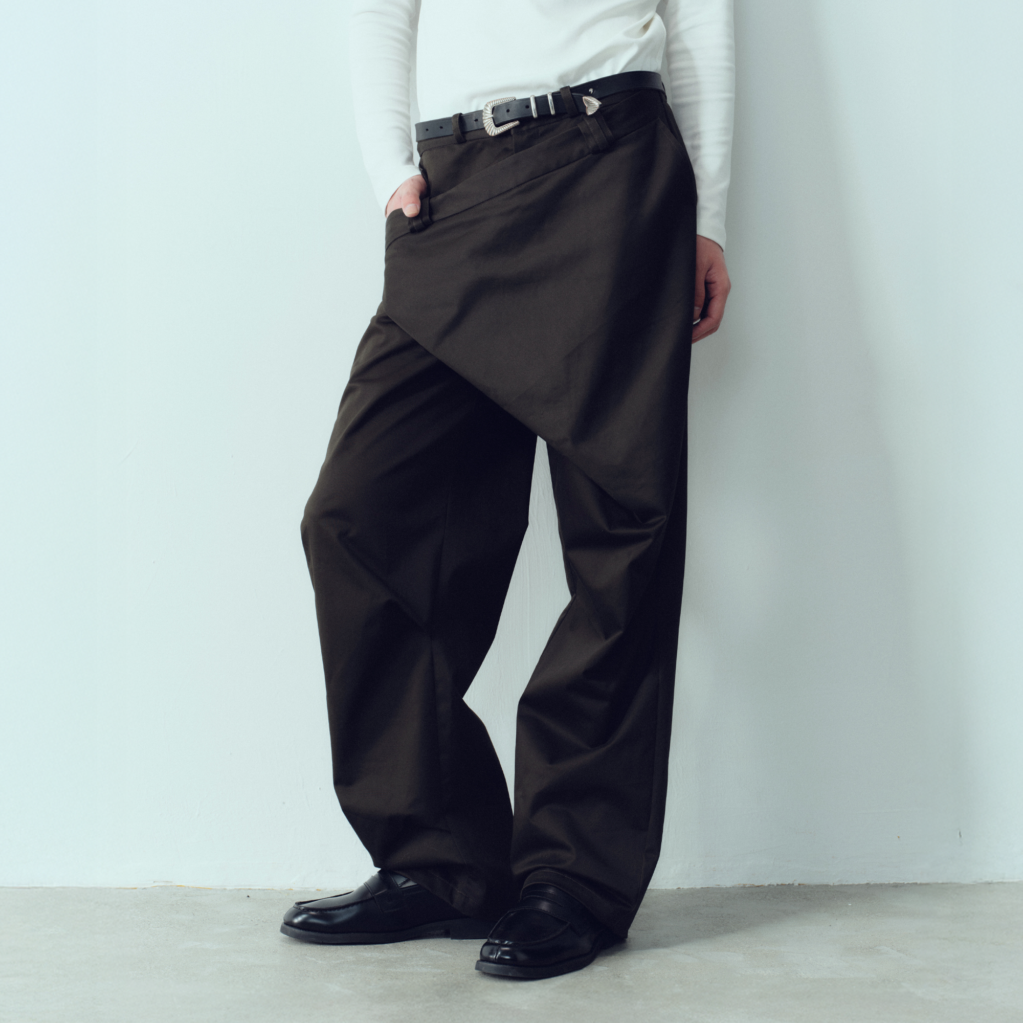 KADAKADA Deconstructed Apron-Wrap Trousers