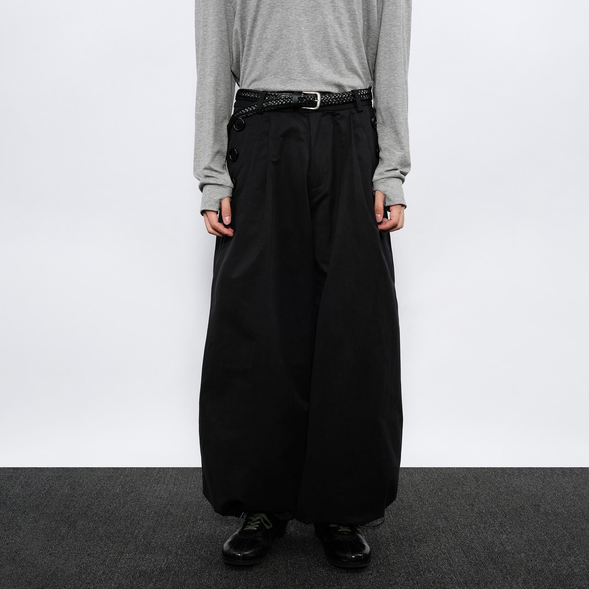 7440 37 1 Side-Button Drawcord Balloon Pants, premium urban and streetwear designers apparel on PROJECTISR.com, 7440 37 1