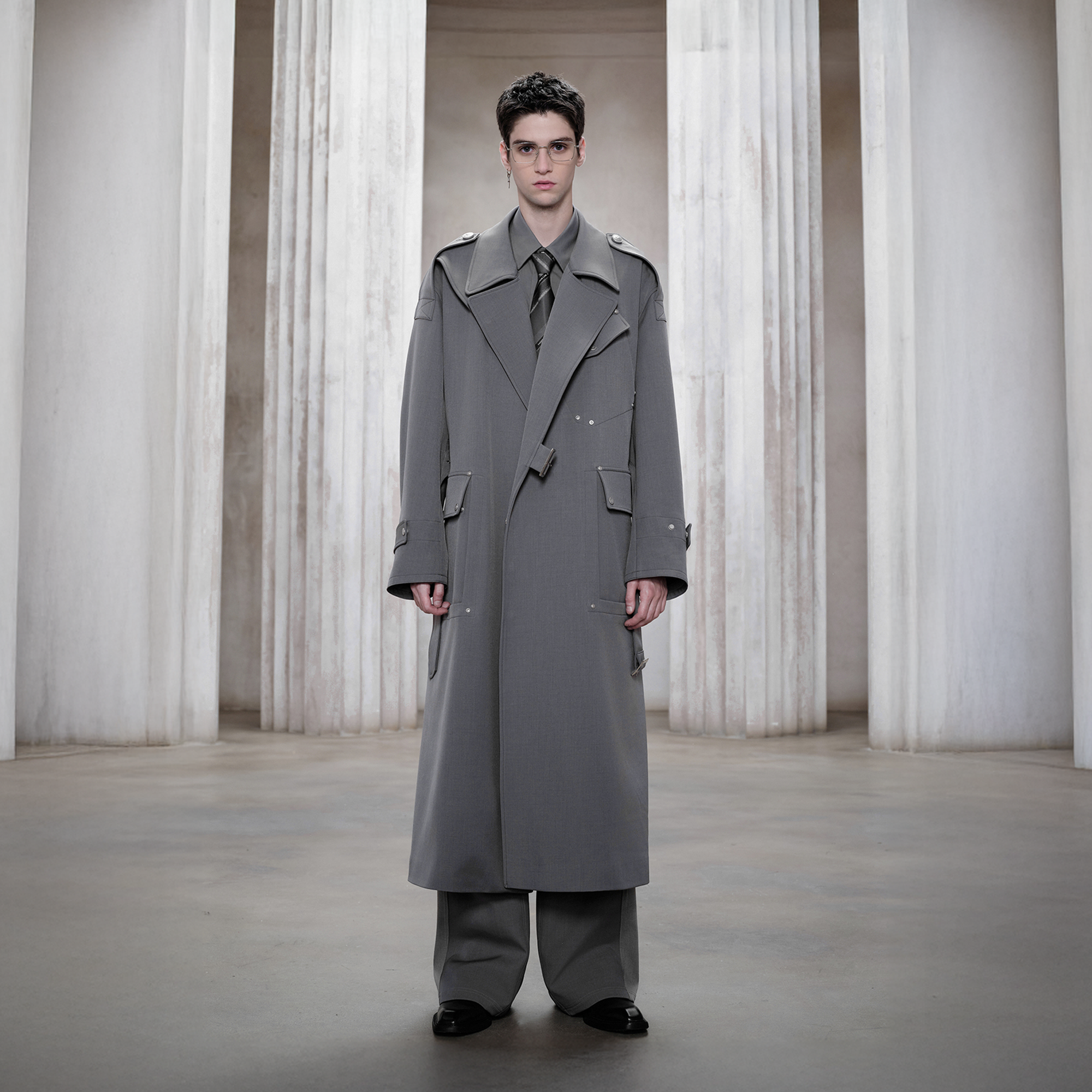 定価17万 新品 seya. TEMPLE TRENCH COAT L グレー GREY TRENCH COAT – THE HOLY F.