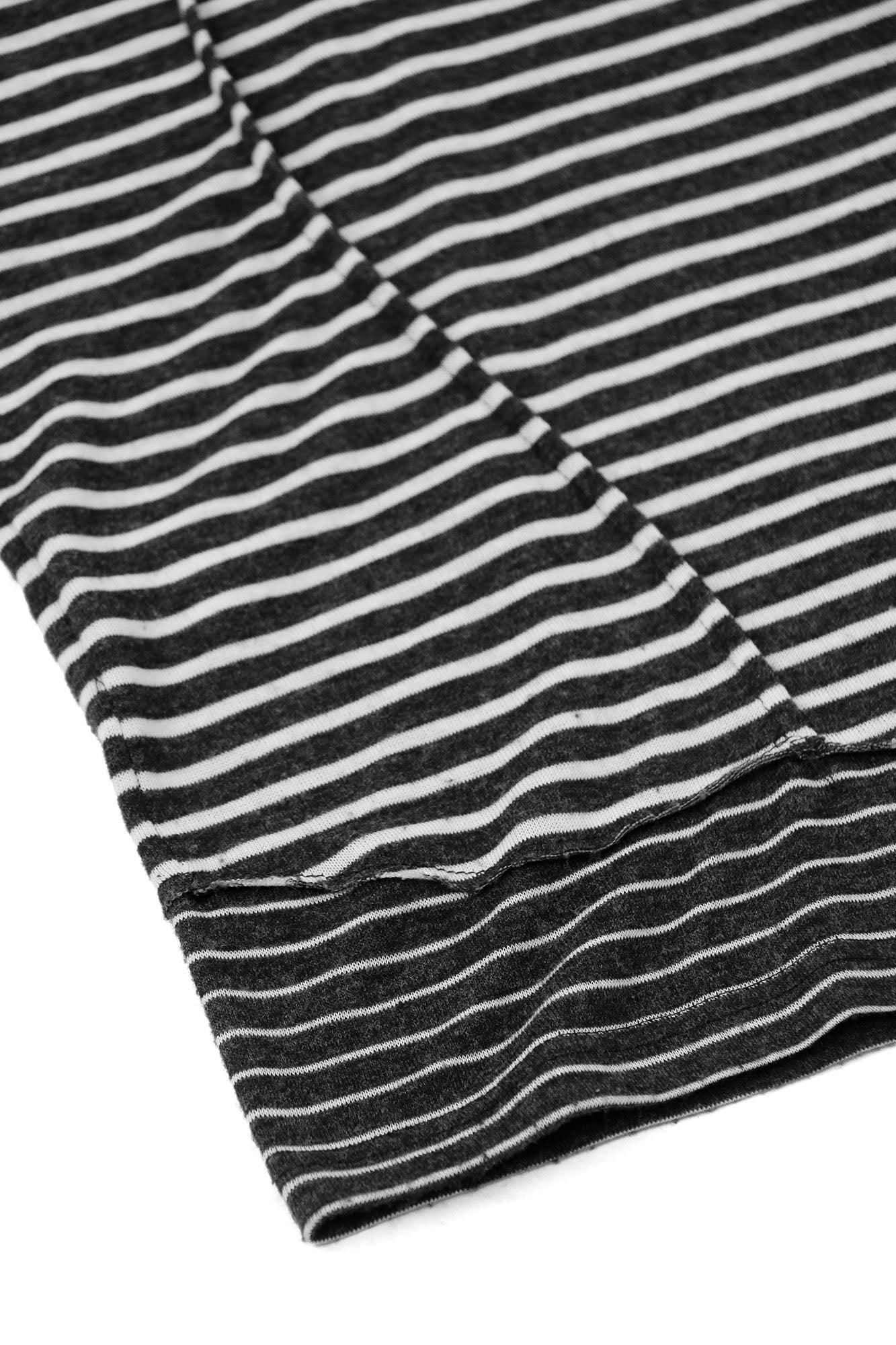 RELABEL Striped Pleated Henley Long-Sleeve Tee, premium urban and streetwear designers apparel on PROJECTISR.com, RELABEL