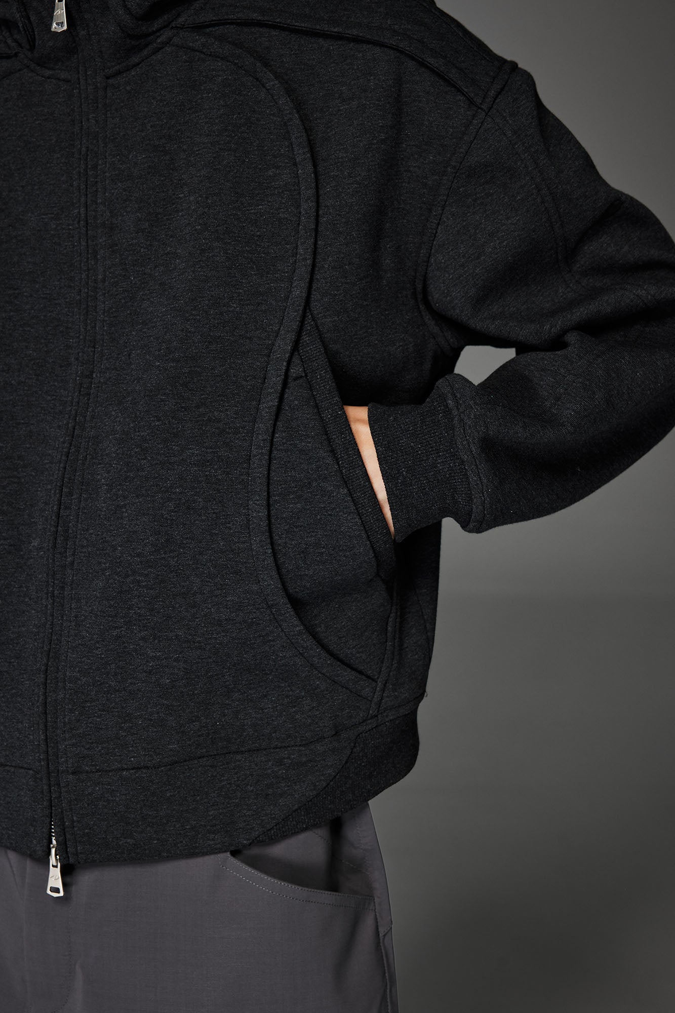 CATSSTAC Curved Panel Double-Zip Hoodie