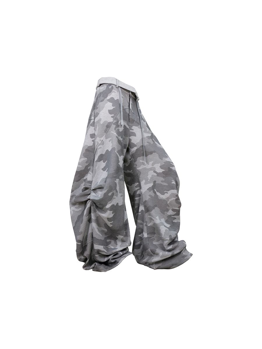 RELABEL Camo Waffle Inverted Waist Sweatpants, premium urban and streetwear designers apparel on PROJECTISR.com, RELABEL
