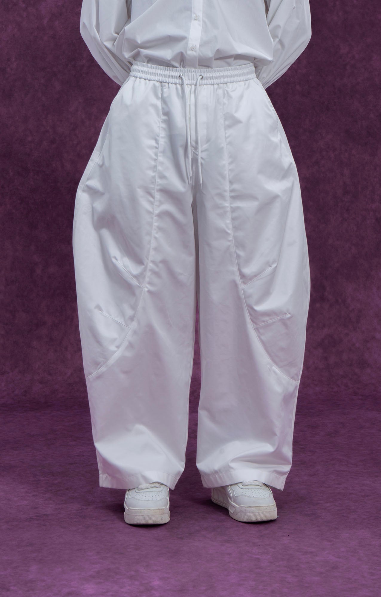 CLP Curved Panel Oversized Parachute Pants