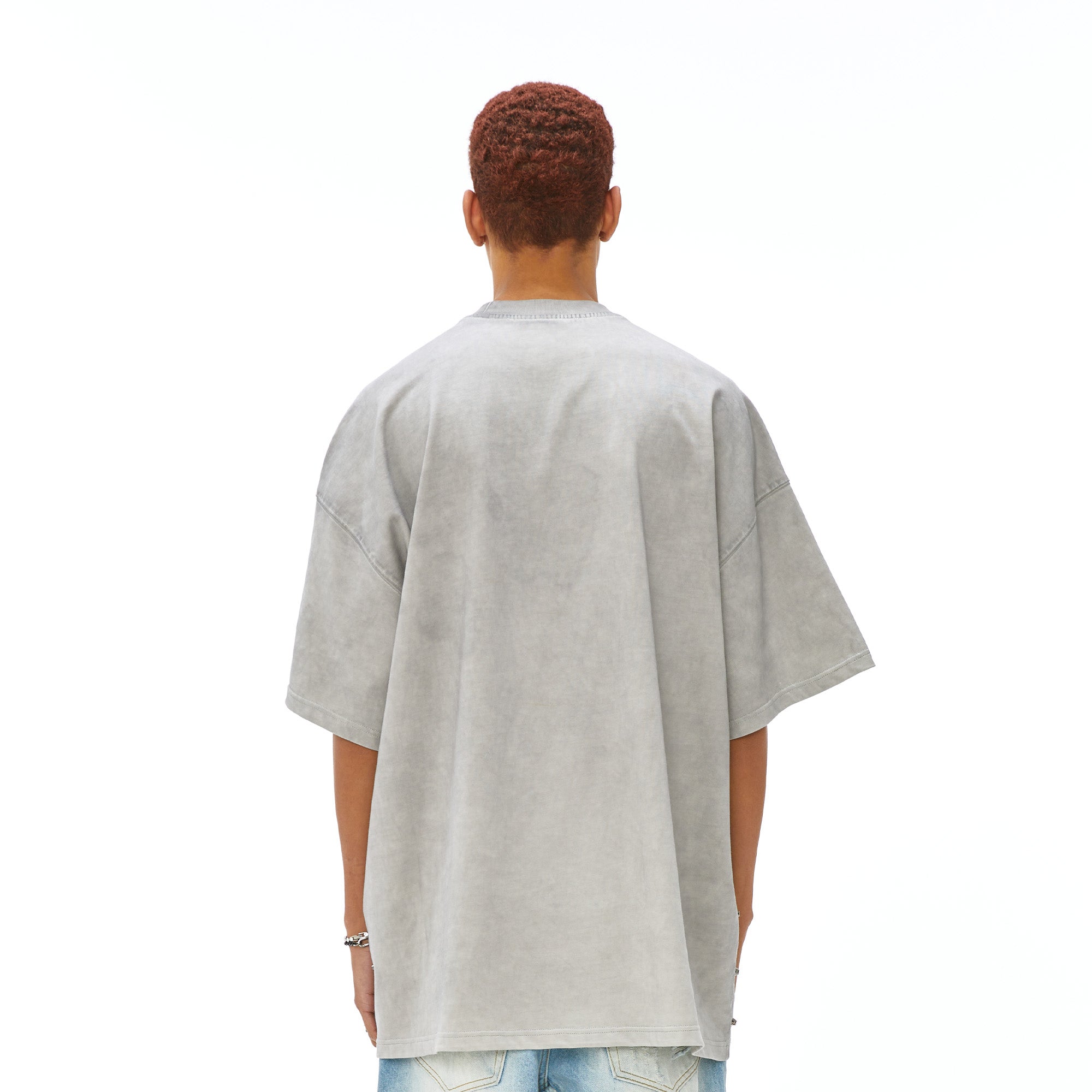 VANN VALRENCE Washed Studded Box Patch T-Shirt