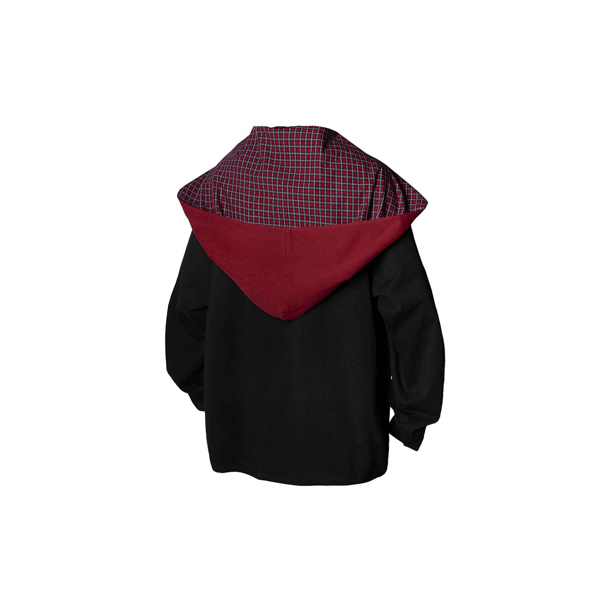RELABEL Detachable Hood Long-Sleeve Tee Black, premium urban and streetwear designers apparel on PROJECTISR.com, RELABEL