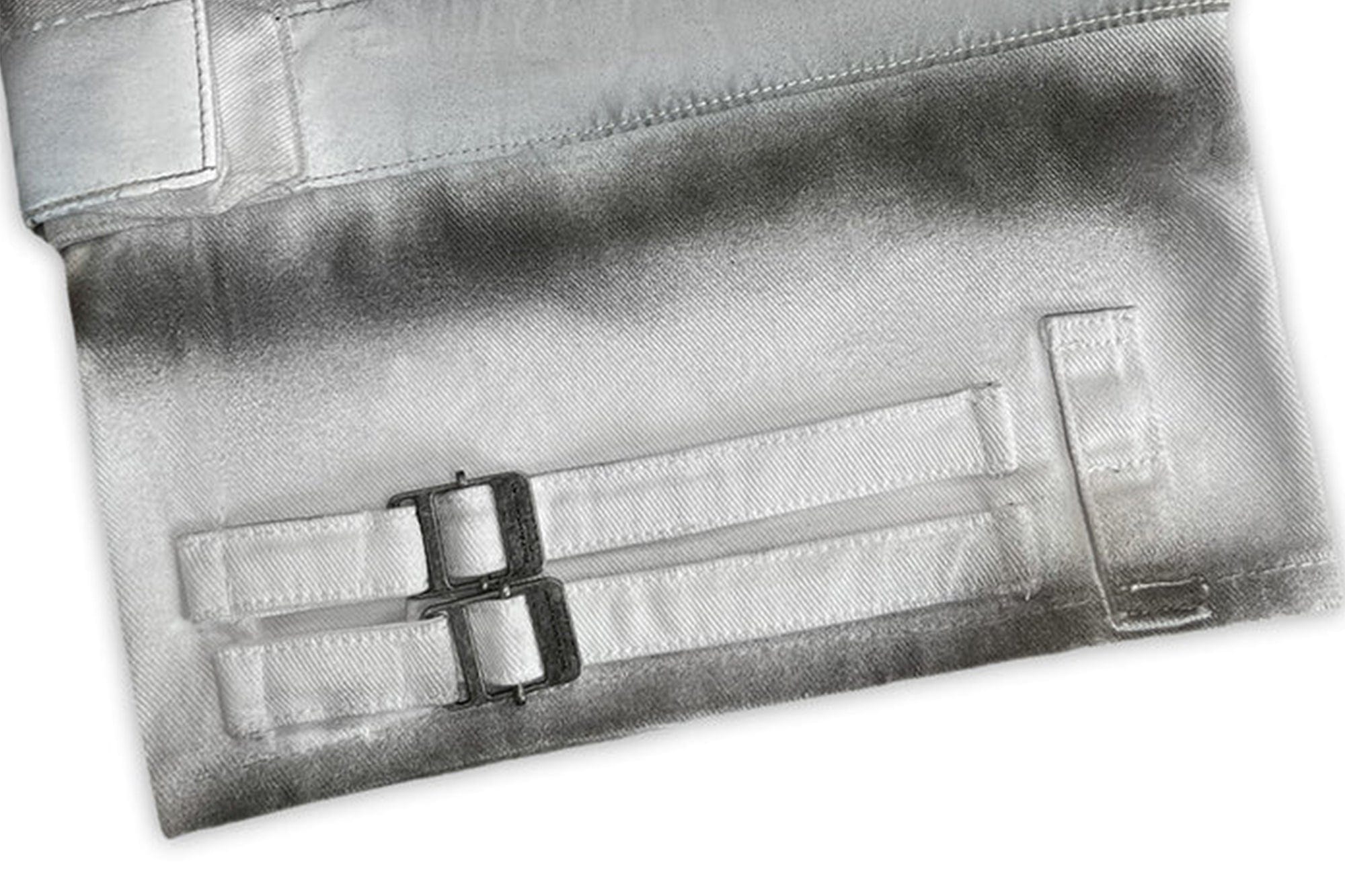 TECNINEGROUP Washed Detachable Reflective Firefighter Cargo Pants White