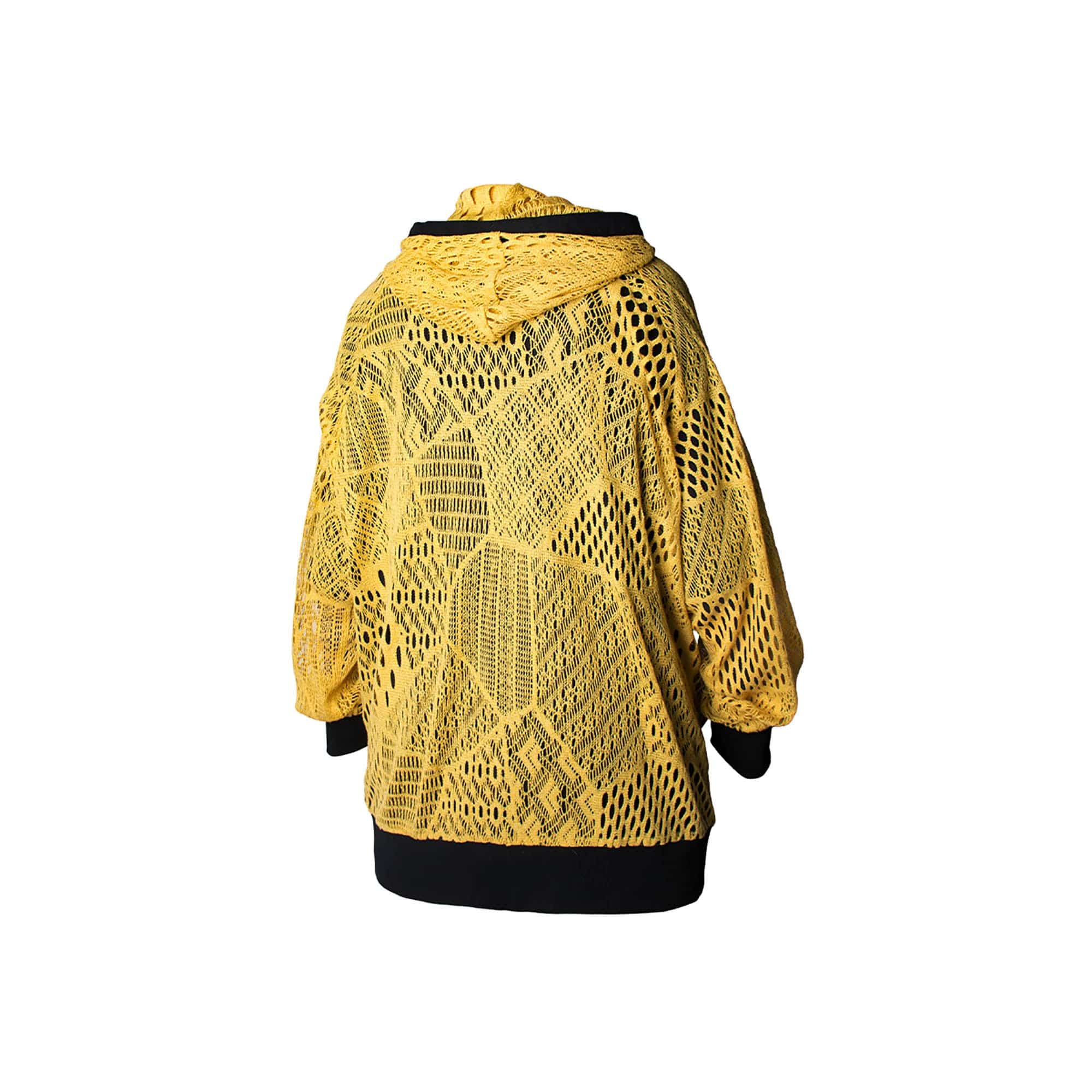 RELABEL Patchwork Crochet Mesh Zip-Up Hoodie, premium urban and streetwear designers apparel on PROJECTISR.com, RELABEL