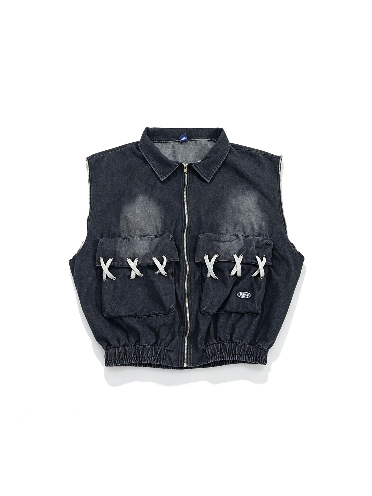 UUCSCC Retro Detachable-Sleeve Multi-Pocket Denim Jacket