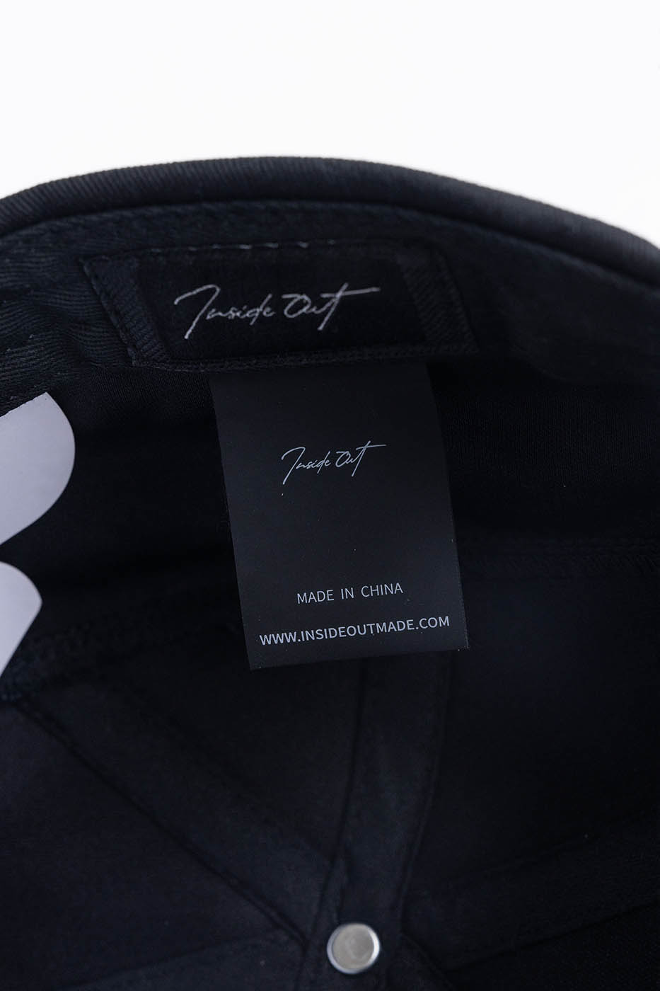 INSIDE OUT Snakebone Clipped Double-Layered Cap, premium urban and streetwear designers apparel on PROJECTISR.com, INSIDE OUT