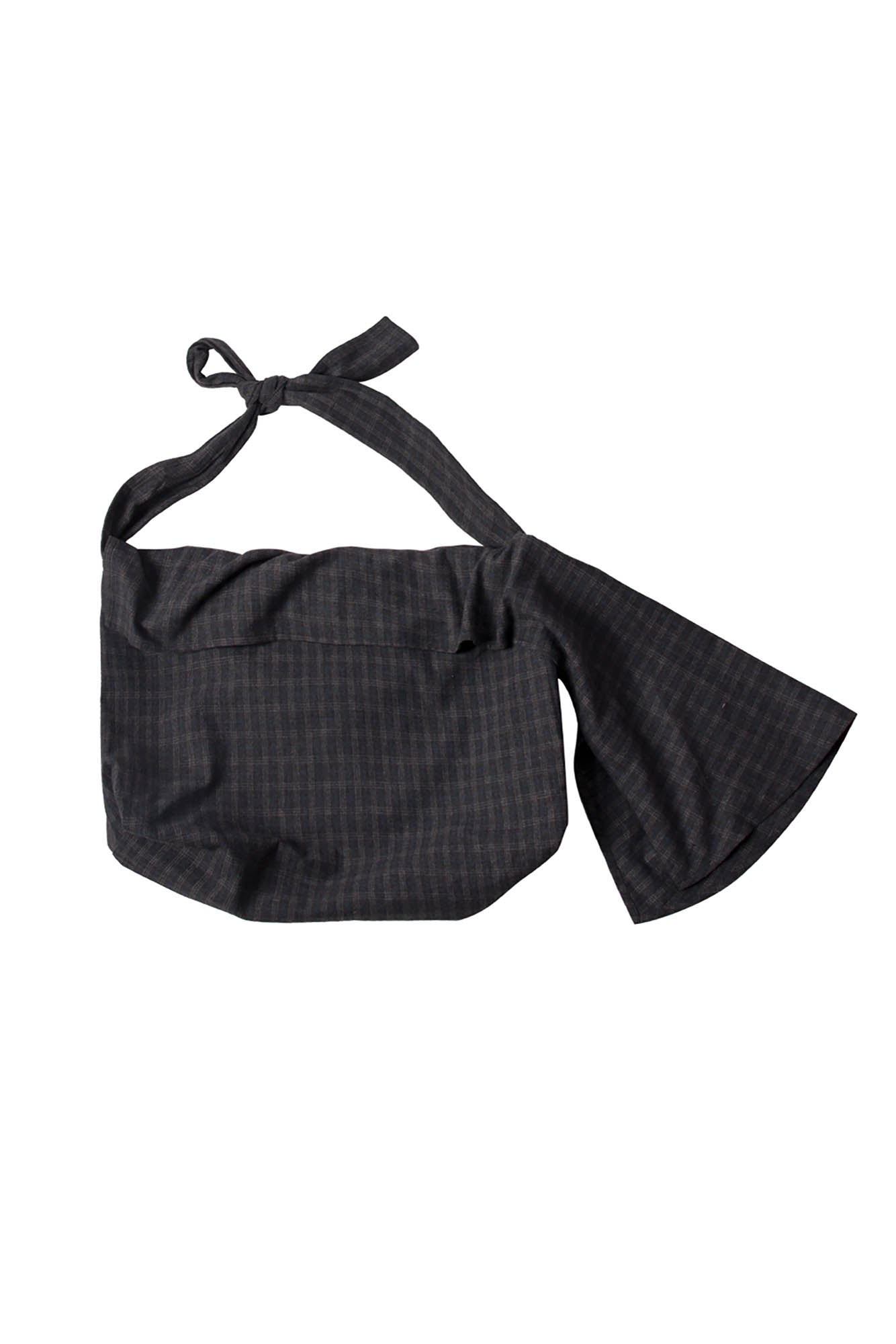 RELABEL Plaid Wool-Blended Knot Handle Hobo Bag, premium urban and streetwear designers apparel on PROJECTISR.com, RELABEL
