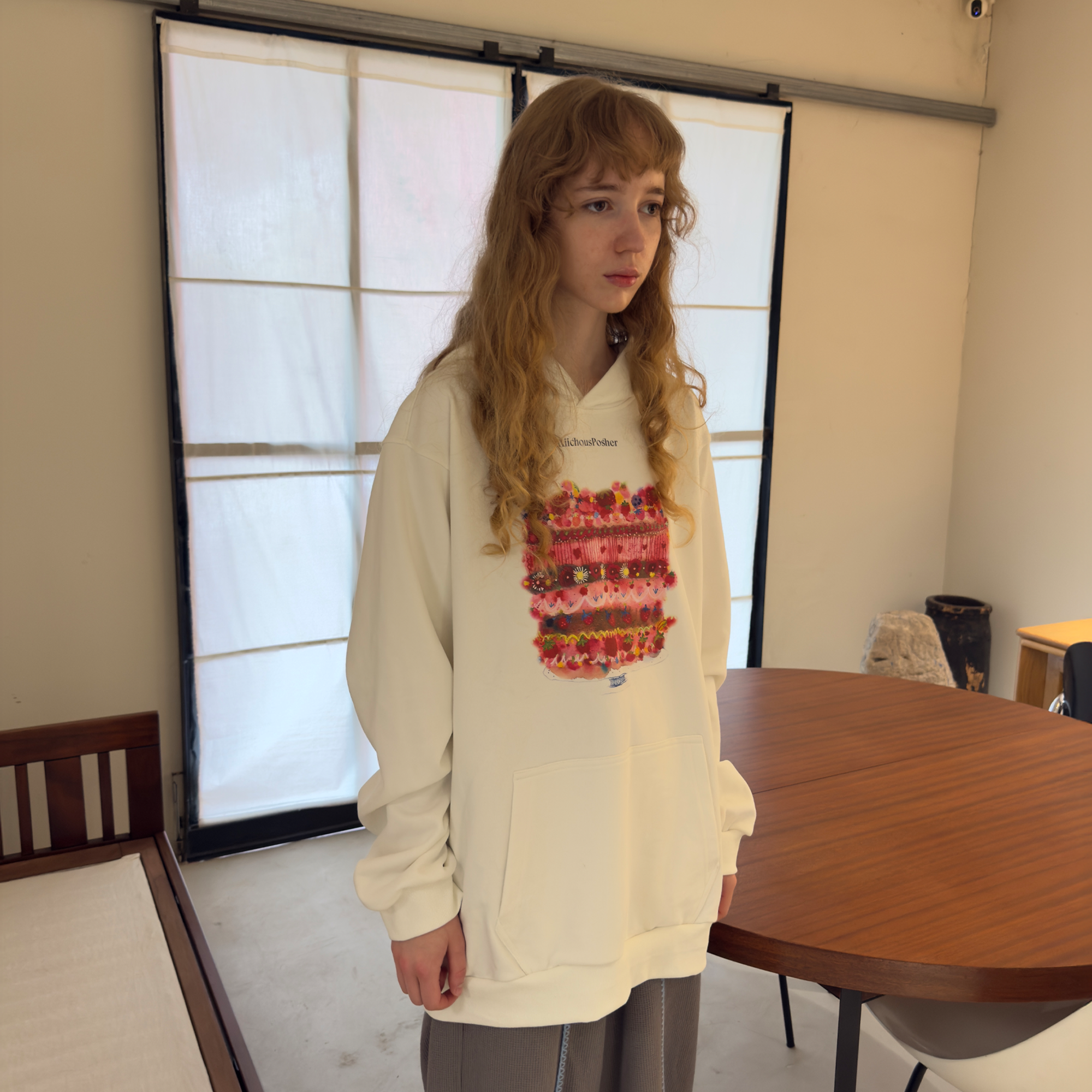 MIICHOUS Cake Graphic Oversized Hoodie