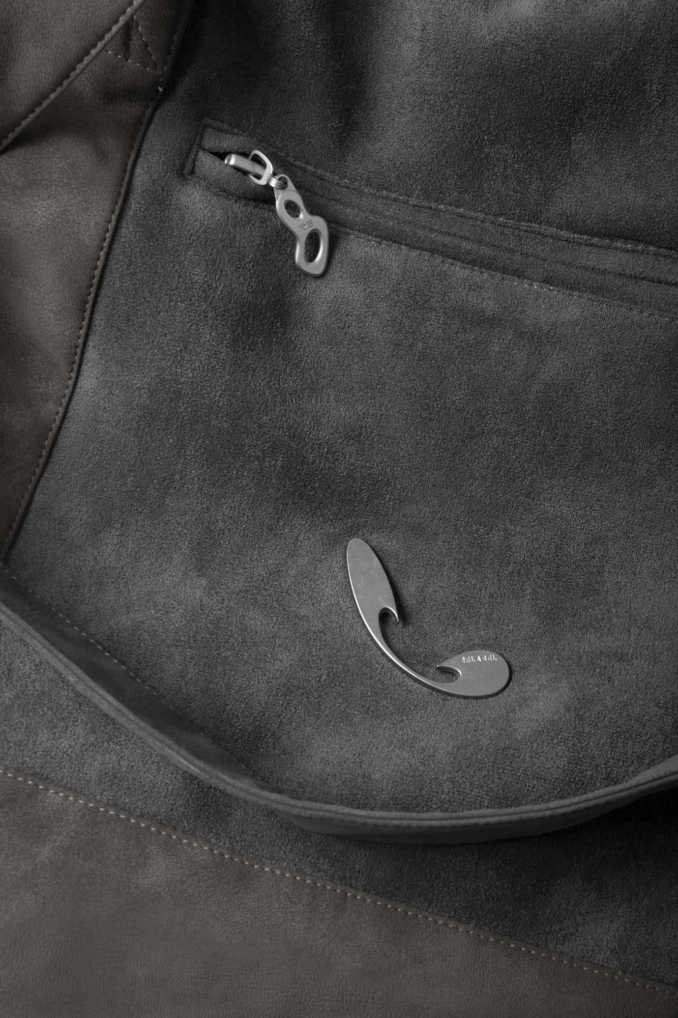 RELABEL Suede Panel Crossbody Bag