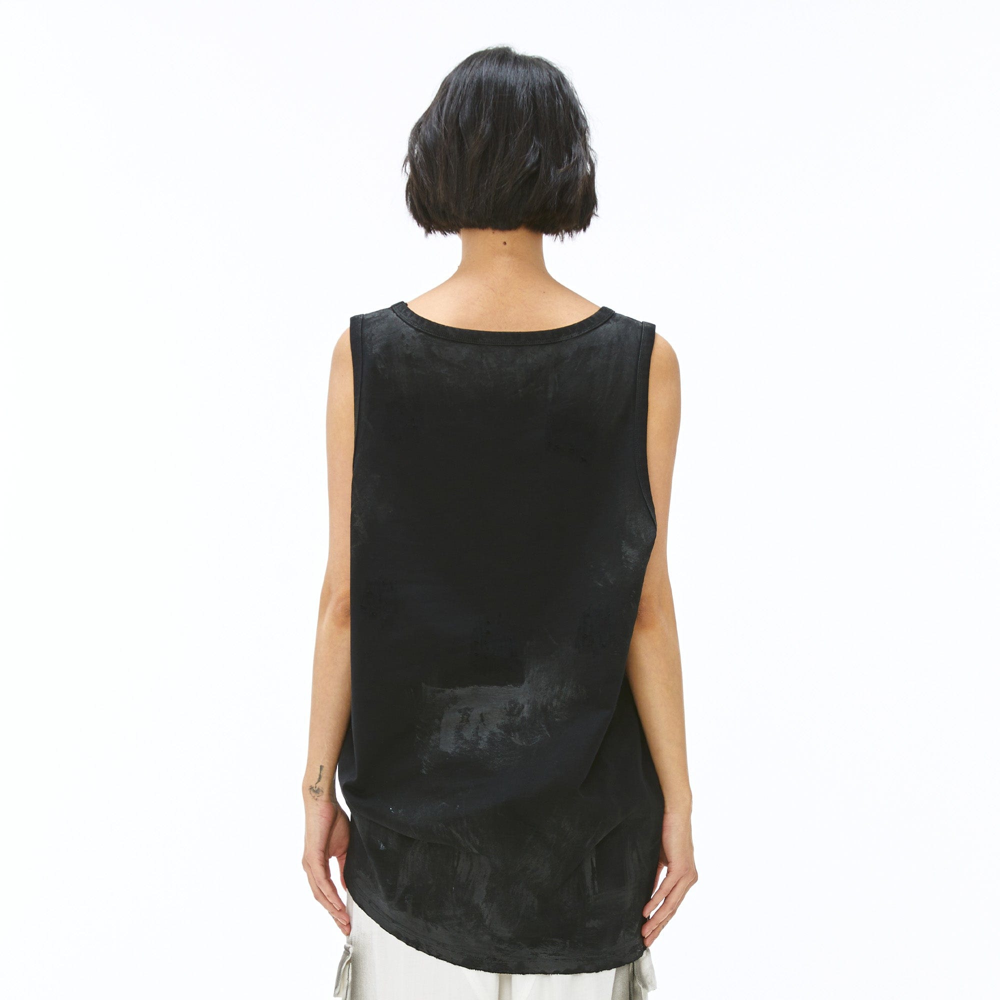 VANN VALRENCE Washed-Dyed Oversized Tank Top