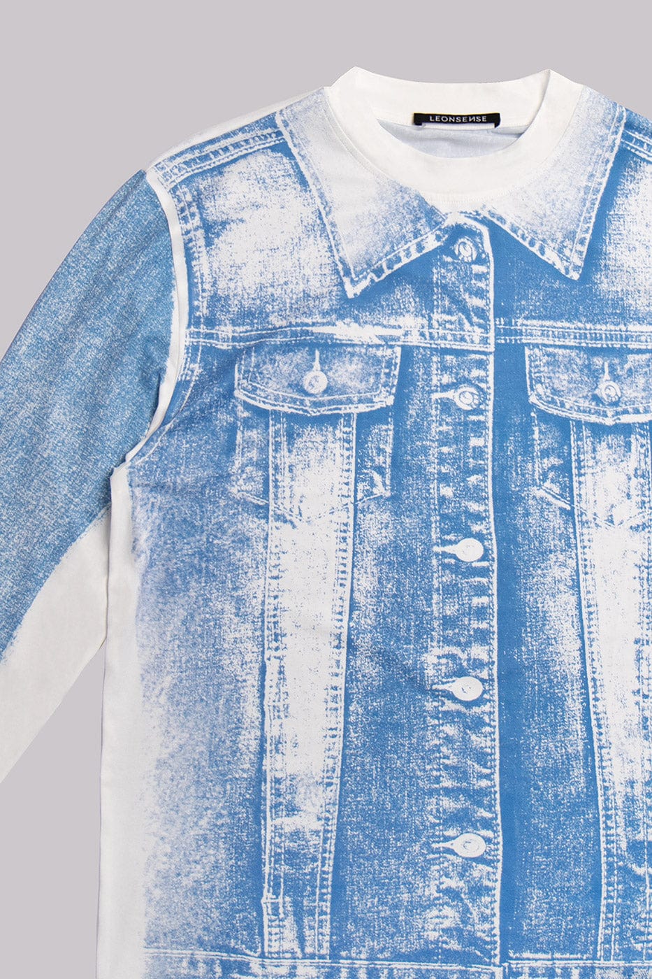 LEONSENSE Denim Print L/S T-Shirt, premium urban and streetwear designers apparel on PROJECTISR.com, LEONSENSE