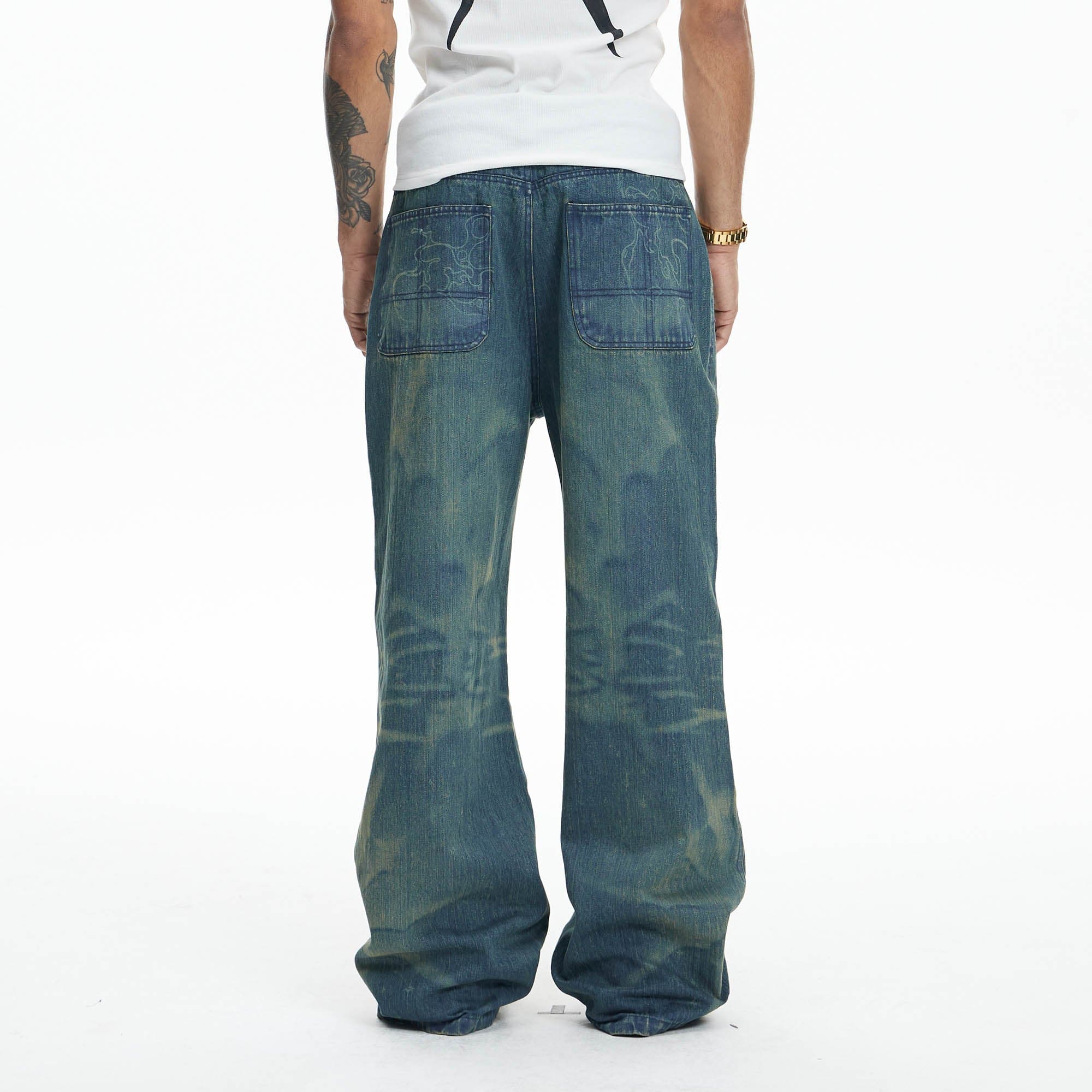 DND4DES Ocean Star Straight-Leg Jeans, premium urban and streetwear designers apparel on PROJECTISR.com, DND4DES